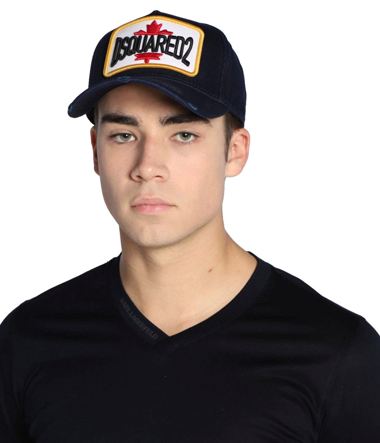 Dsquared2 Baseball Cap Family Business Baseballcap Icon Baseball Kappe Unisex goldfarbenen Stickerei „FAMILY BUSINESS