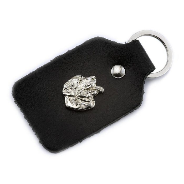 Monkimau Schlüsselanhänger Rottweiler Schlüsselanhänger Leder Tier Figur (Packung)