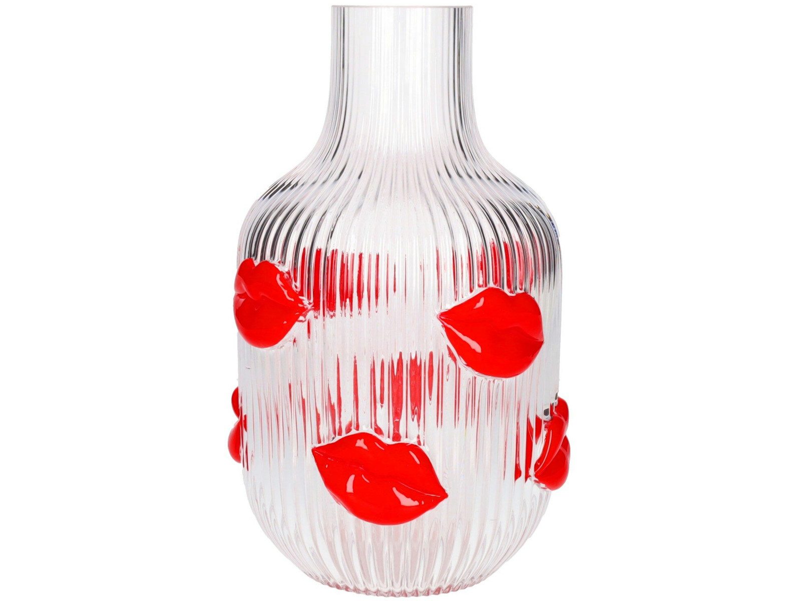 Dekovase L'amour Vase Lippen transparent 25cm