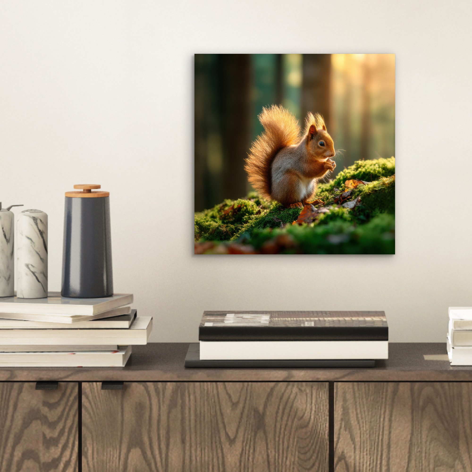 MuchoWow Metallbild Eichhörnchen - Nuss - günstig online kaufen