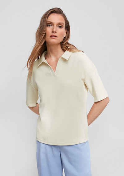 Comma Shirttop T-Shirt mit Polokragen