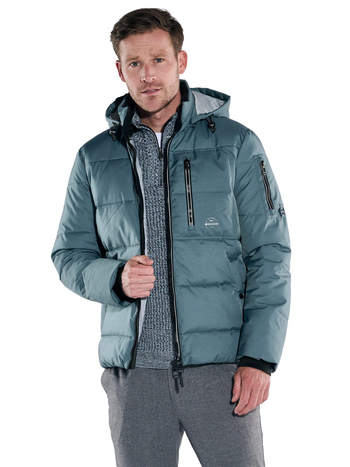 Kurzjacke engbers Herren Jacke, Petrolgruen