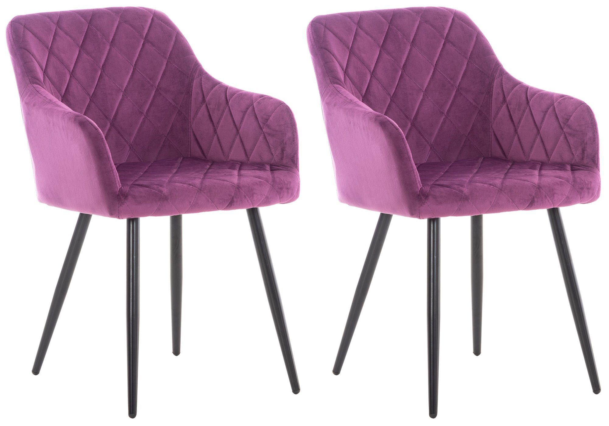 CLP Esszimmerstuhl Shila (2er Set), Samt günstig online kaufen