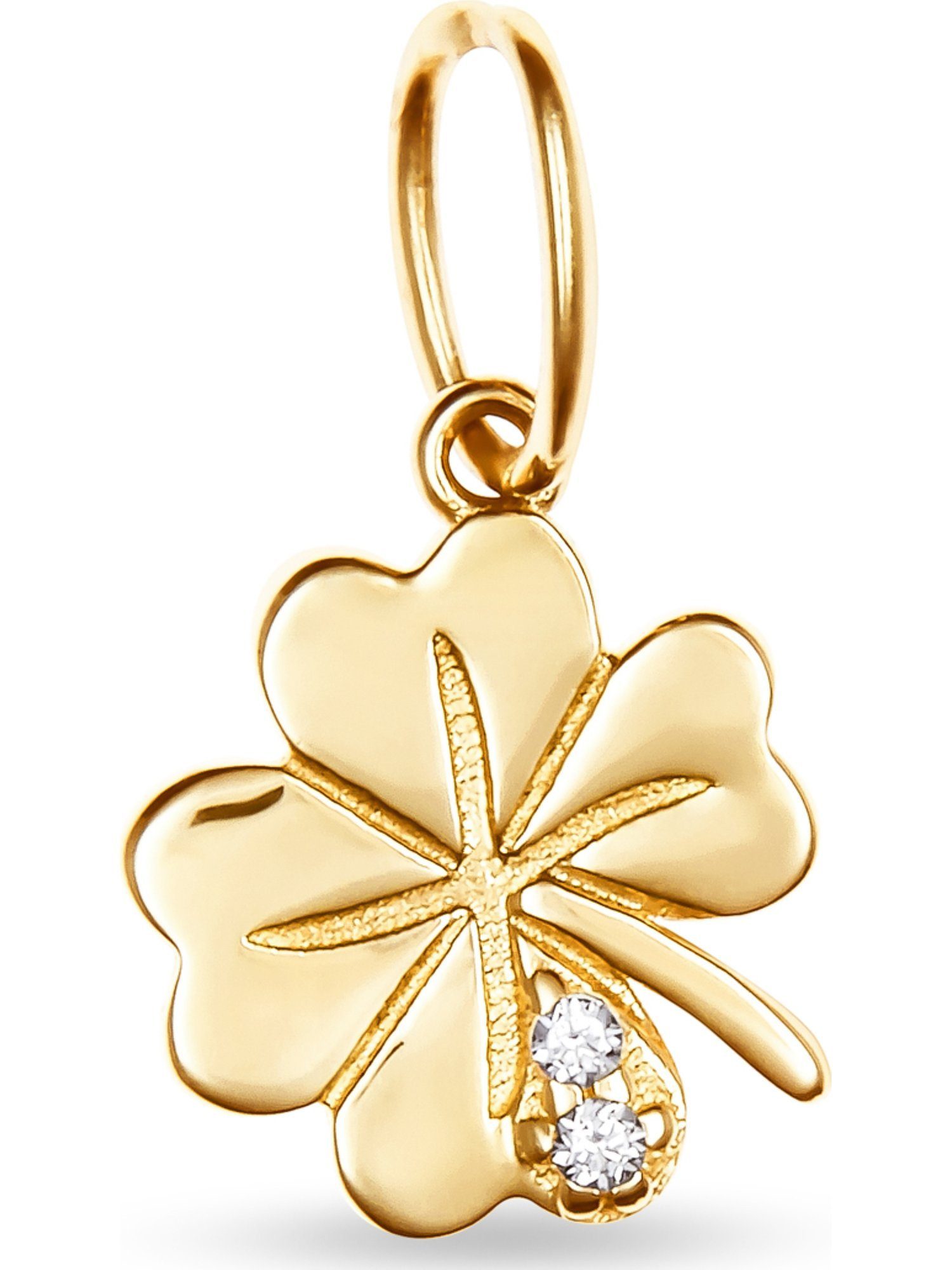 FAVS Kettenanhänger FAVS Damen-Anhänger 375er Gelbgold 1 Zirkonia günstig online kaufen