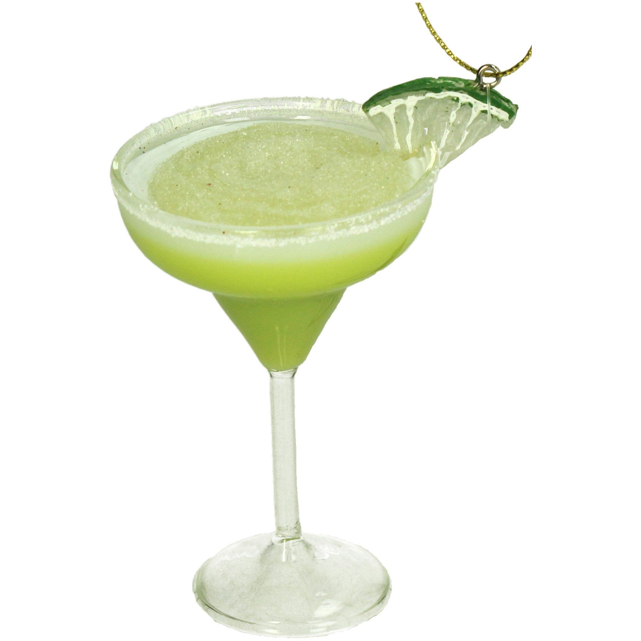 HD Collection Christbaumschmuck, Christbaumschmuck Glas 10,5cm Margarita Cocktail Figur Grün / Klar