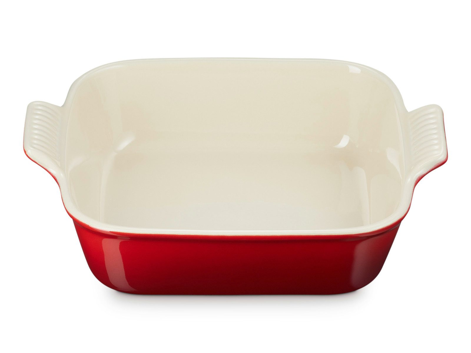 LE CREUSET Auflaufform Auflaufform Tradition quadratisch kirschrot 23cm, Steinzeug