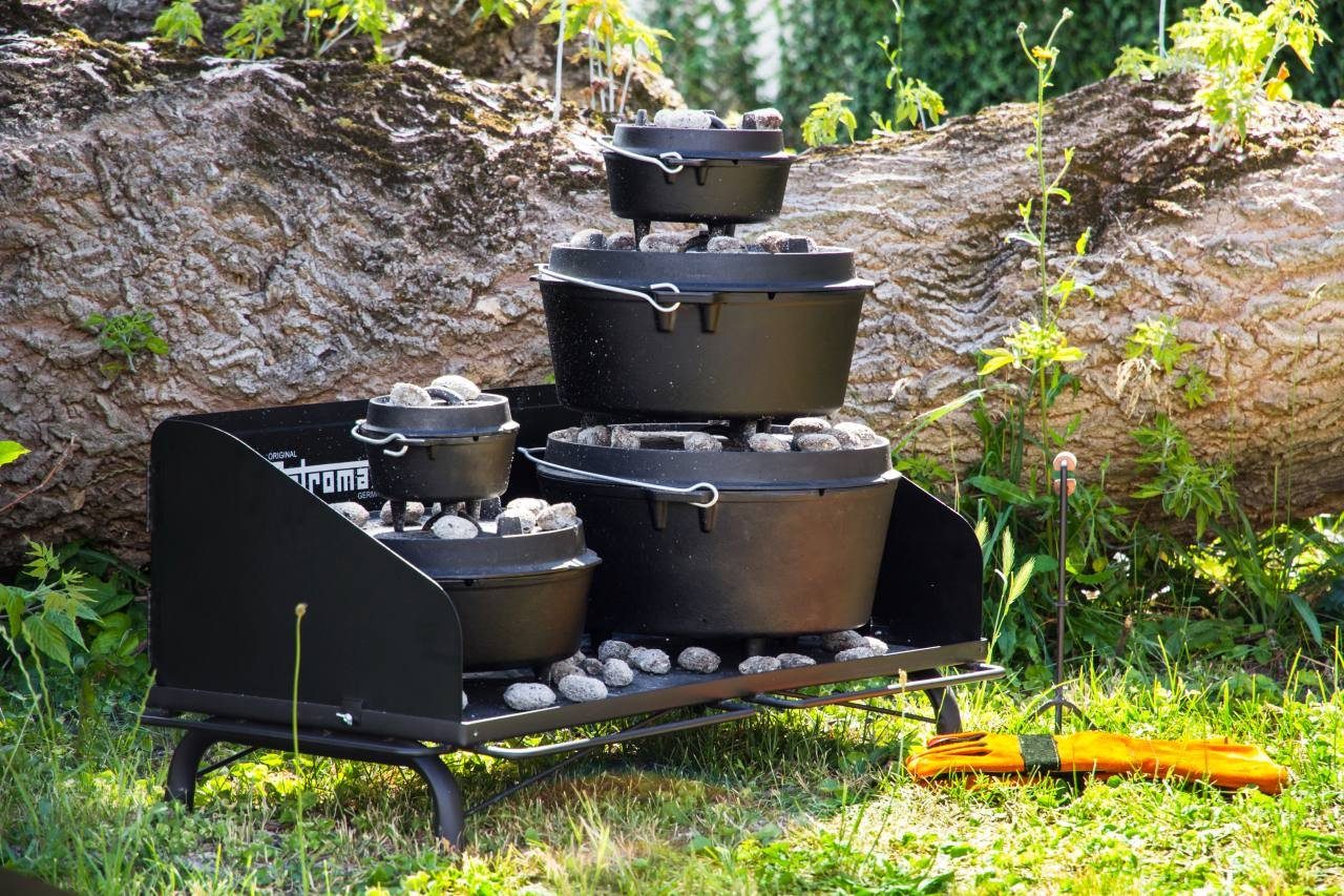 Petromax fire table, fire pot table fe90 for Dutch oven