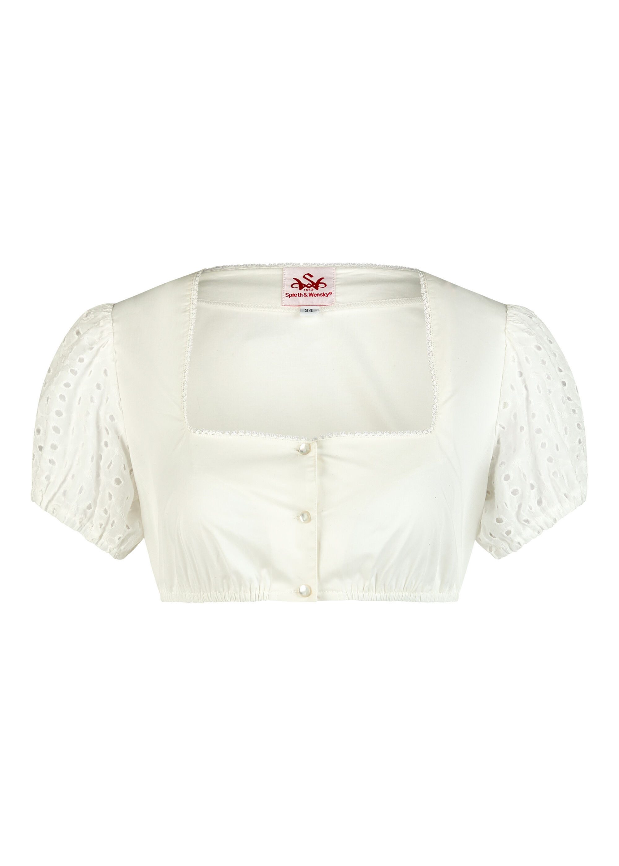 Spieth & Wensky Dirndlbluse Herlind (1-tlg) feiner Lochstickerei