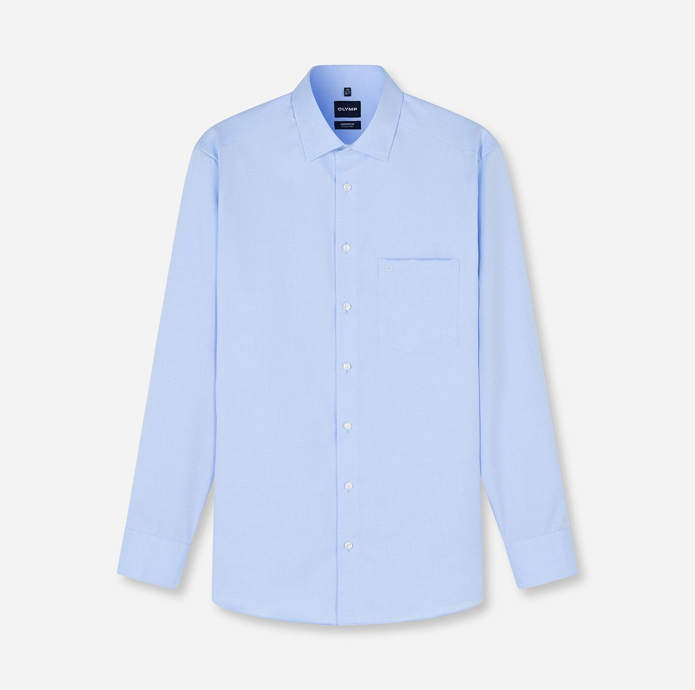 OLYMP Langarmhemd Luxor Cover Shirt höchste Blickdichte, bügelfrei, Businesshemd, Comfort fit