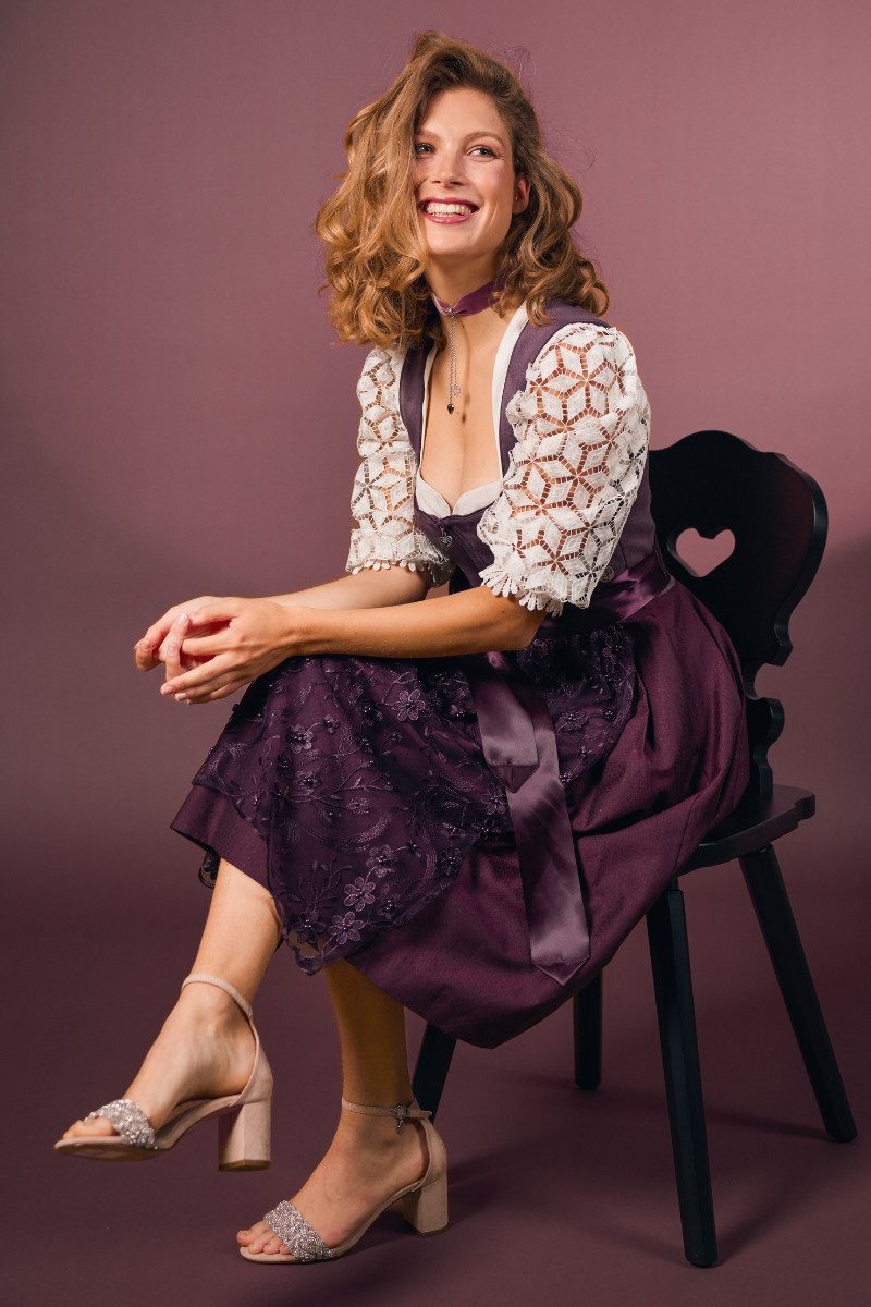 MarJo Dirndl Midi Dirndl 2tlg. - ISA - pflaume günstig online kaufen