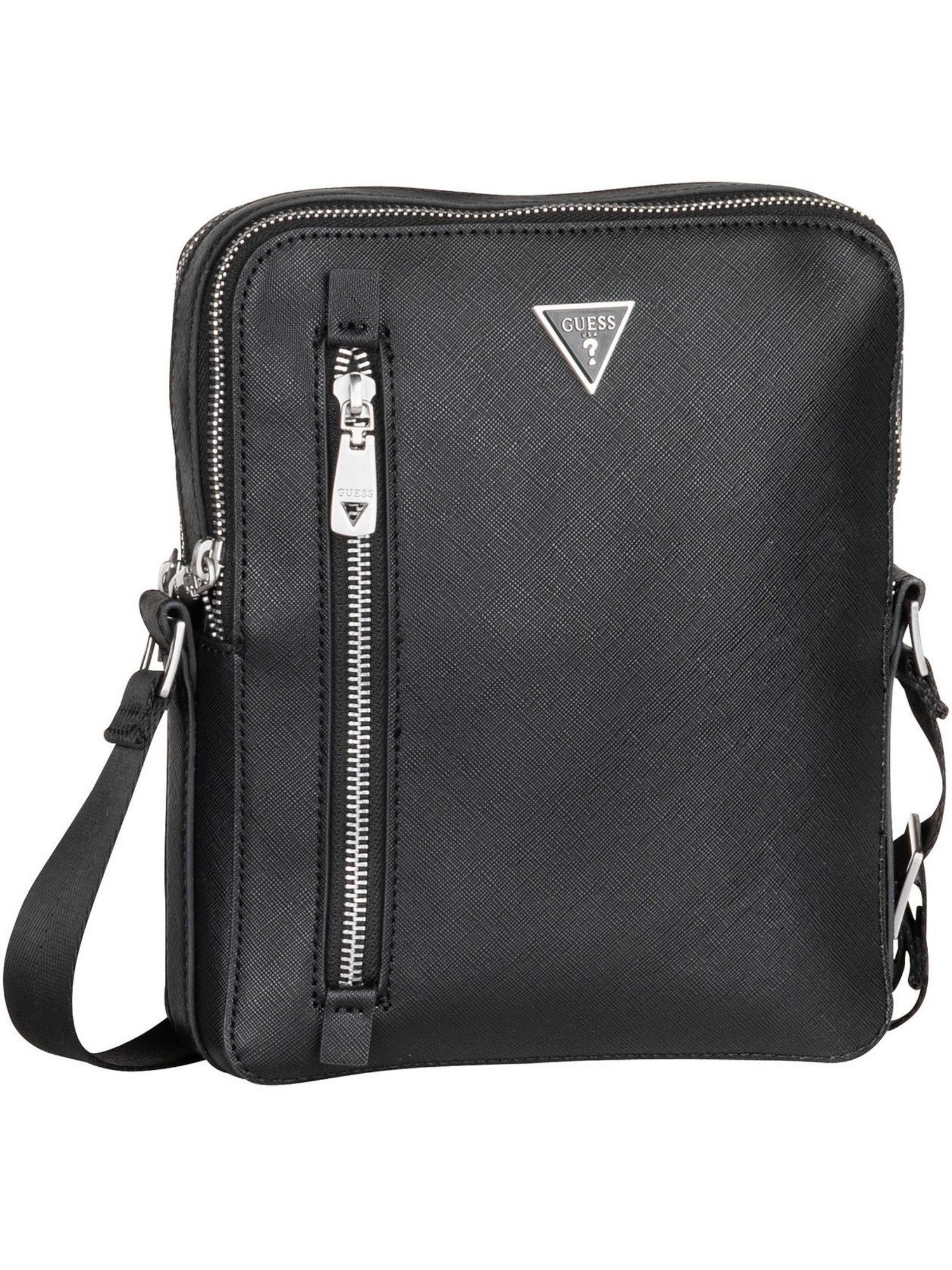 Guess Umhängetasche Torino Saffiano Eco Double Zip, Crossbody Bag