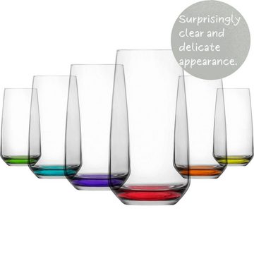 LAV Cocktailglas Lal Bunte Boden Trinkgläser: 6er Set 480cc für Cocktails, Glas