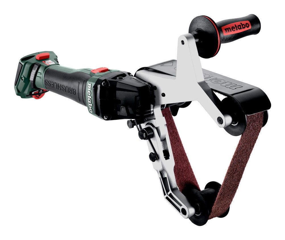metabo Akku-Bandschleifer RBVB 18 LTX BL 180, Rohrbandschleifer Ohne Akku in metaBOX 185 XL