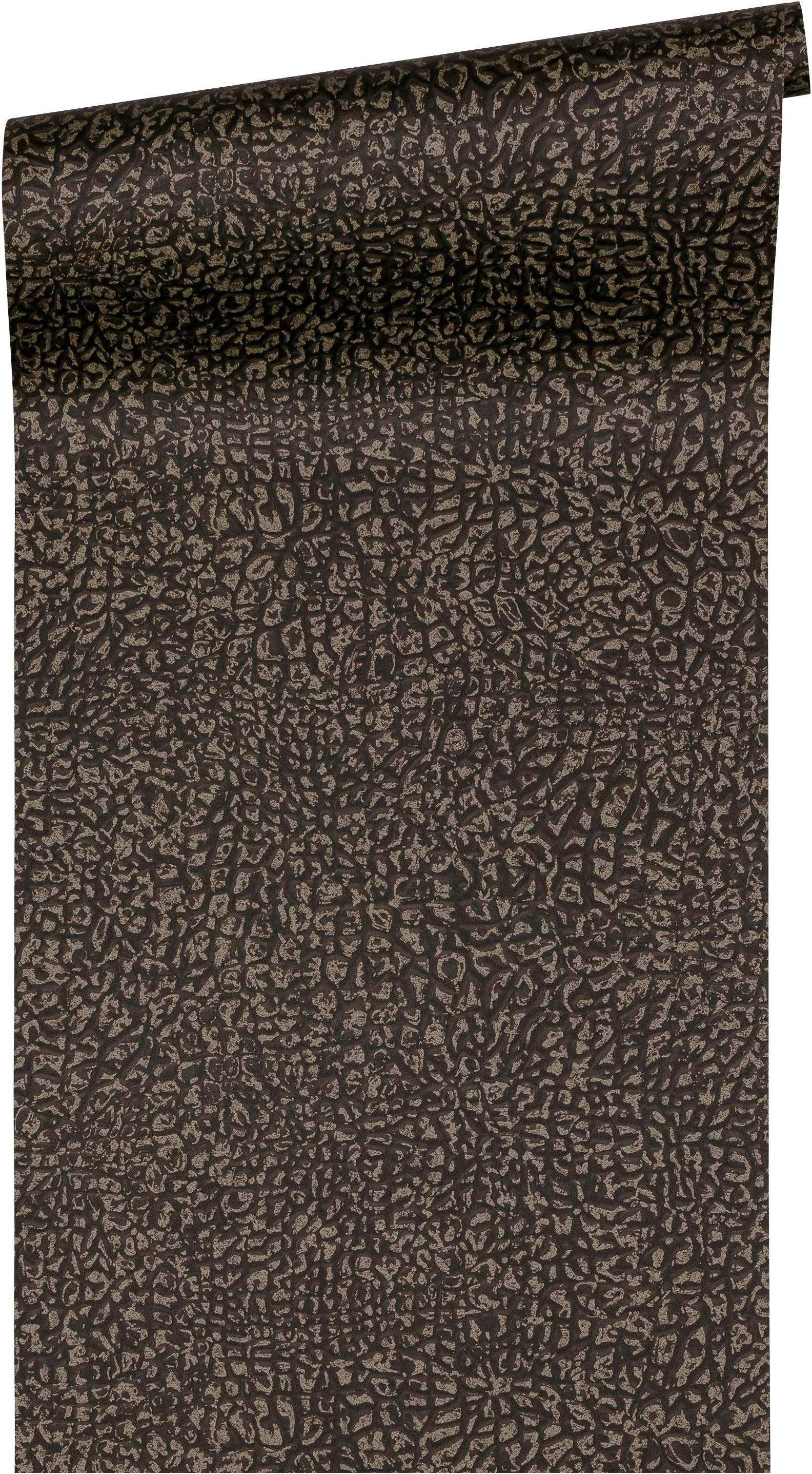 glänzend, Vliestapete Leopard Designtapete braun/dunkelbraun/goldfarben/metallic glatt, Chic, animal Architects St), Absolutely Paper Tapete print, organisch, A.S. Création (1 matt,