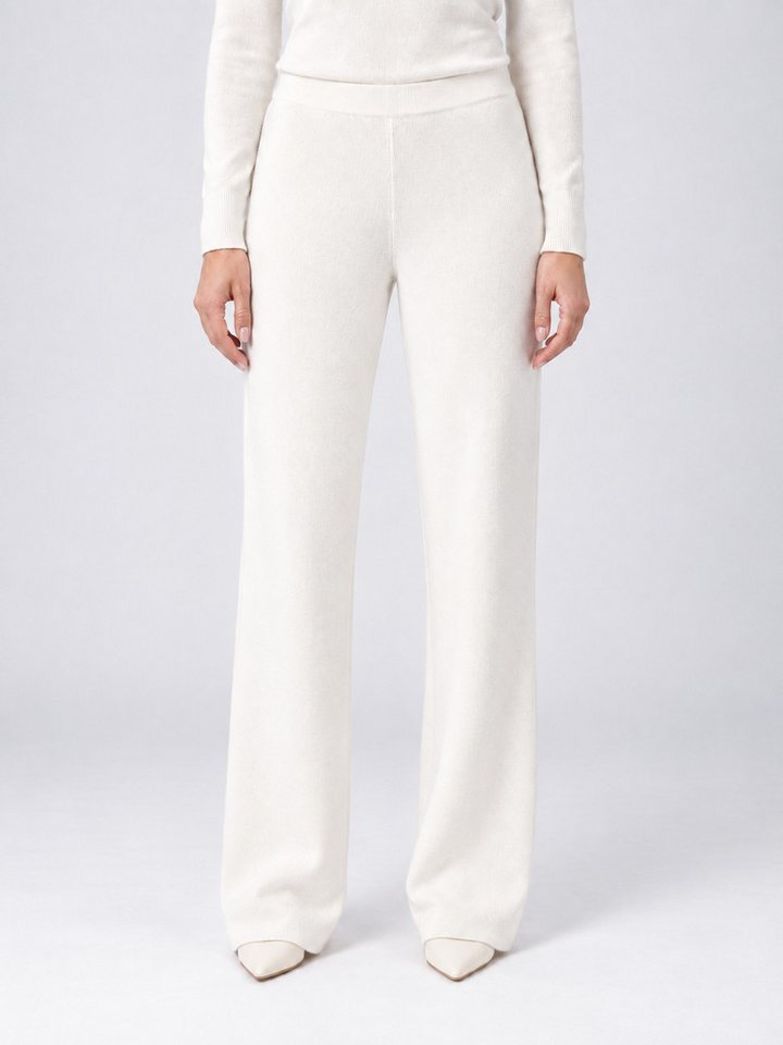Passioni Strickhose Damen Feinstrick – Gerade Passform, Elastischer Bund