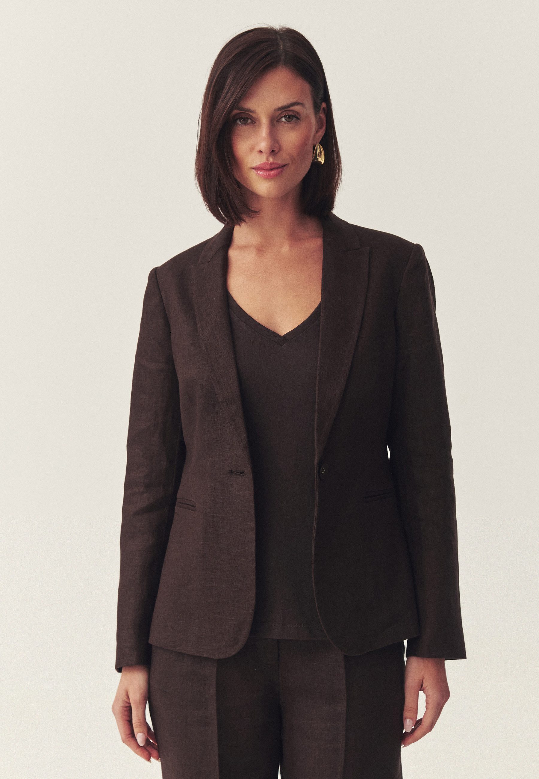TATUUM Longblazer Maßgeschneidertes Leinenjacket - Karema