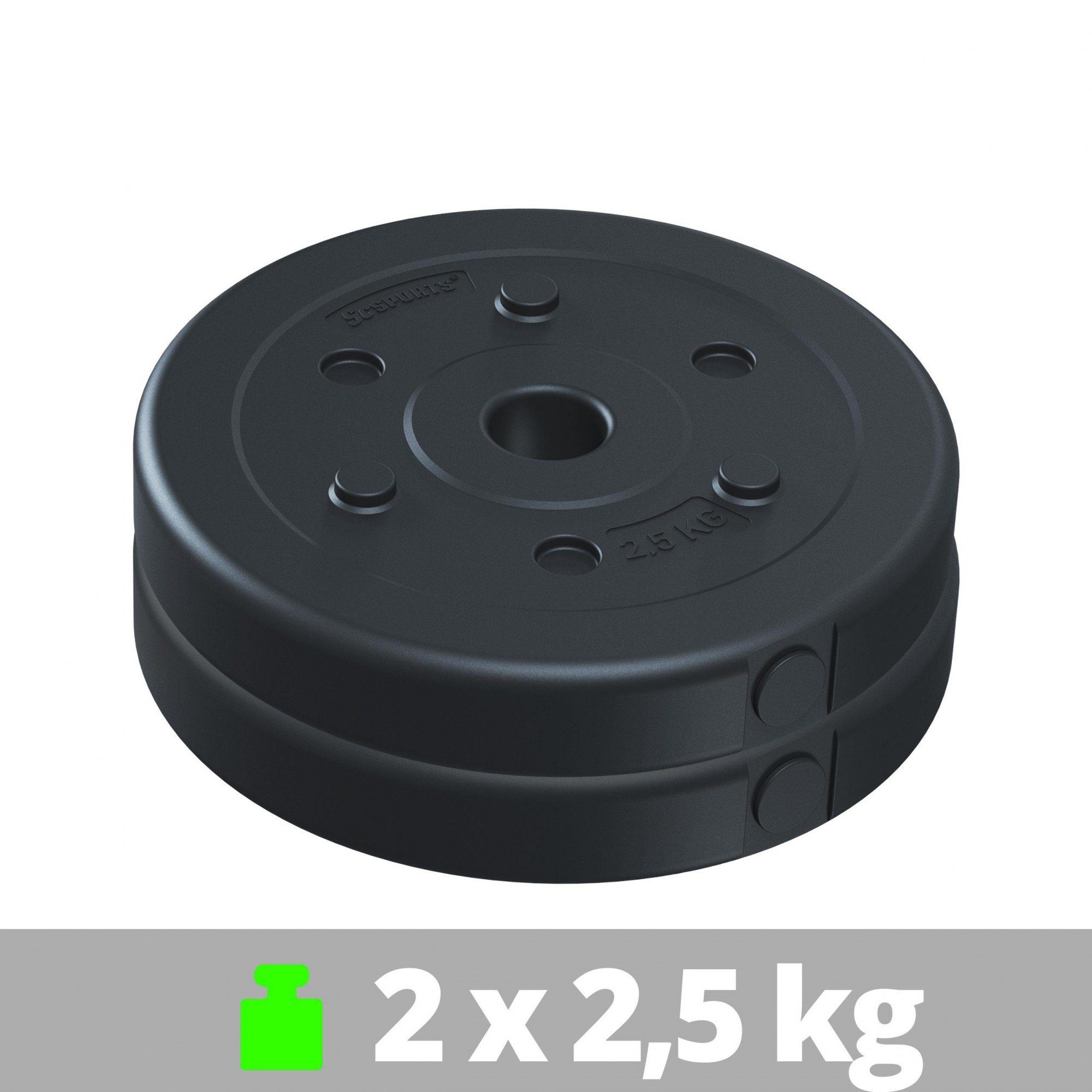 kg Gewichtsscheiben 5 Kunststoff Ø Set Gewichte, ScSPORTS® 30mm (10000159-tlg) Hantelscheiben