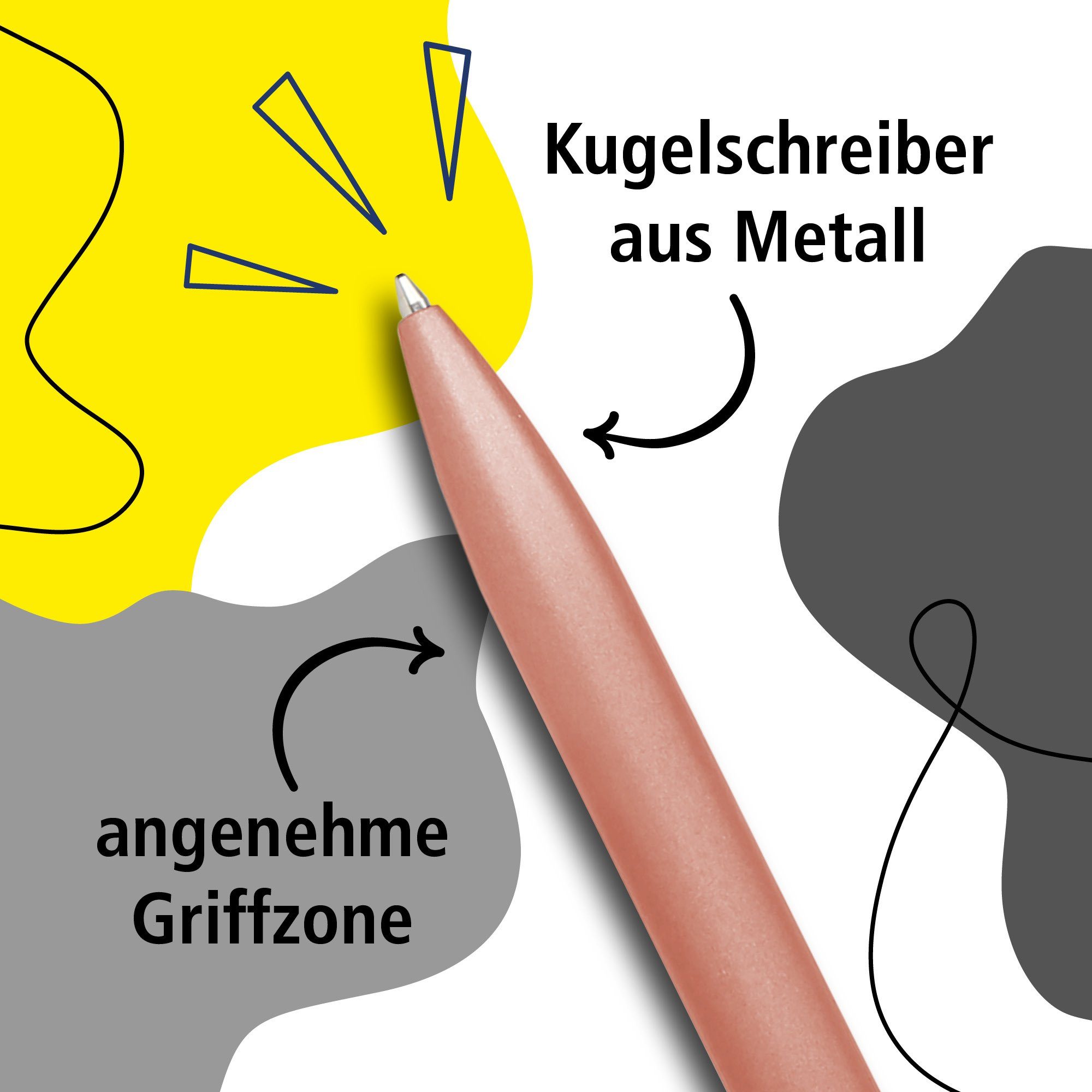 Online Pen Kugelschreiber Octopen Drehkugelschreiber, incl. auswechselbarer Großraummine Rosegold