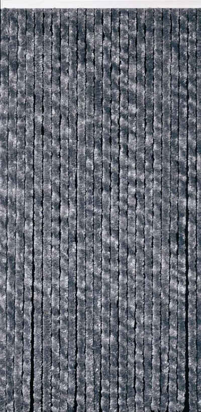 CONACORD Insektenschutz-Vorhang Conacord Decona Flauschvorhang silber grau, 90 x 200 cm, Chenille - inkl. Tragetasche