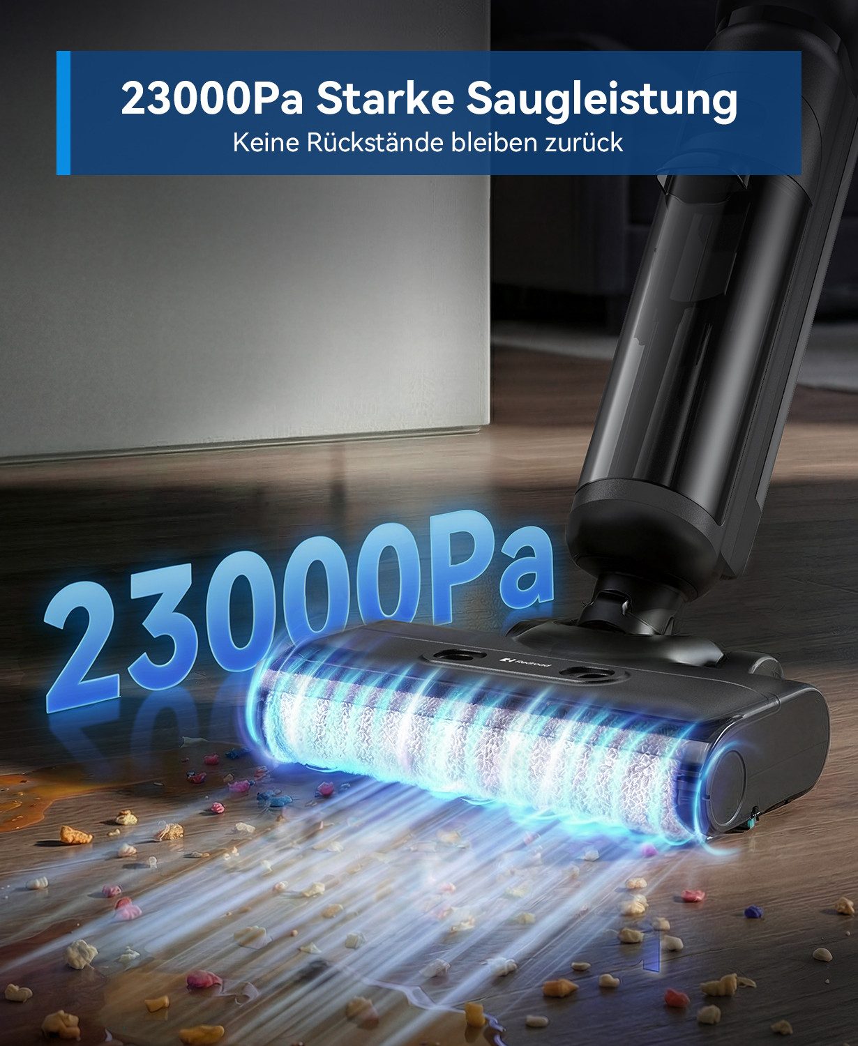redroad Nass-Trocken-Akkusauger 2026 Nass-Trockensauger 23kPa/OLED/350W Wet and Dry Vacuum Cleaner, 350 W, 1.2 OLED /18650 Lithium6x4000/AI Automatische Widerstandsregelung