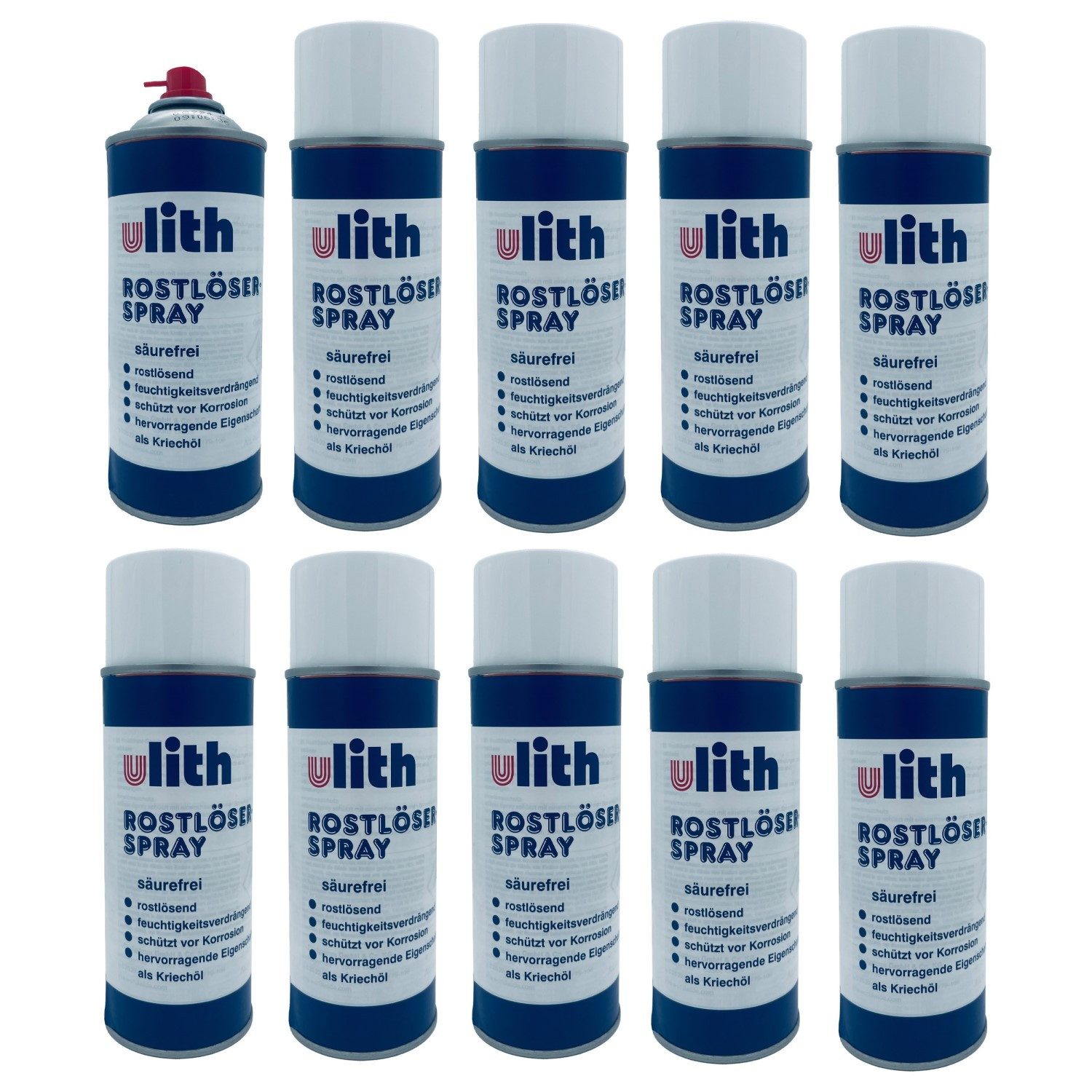 ARLI 12x Ulith Rostlöser Spray 400ml Schmier Spray Средство для удаления ржавчины (200 ml, [12-St. Средство для удаления ржавчины Kontaktspray Schmiermittel - Premium Quality)