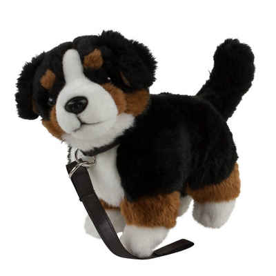 Teddys Rothenburg Kuscheltier (Hund Berner Sennenhund stehend 23 cm, Plüschtier, Stofftier, Stoffhunde mit Leine, Berner Sennenhunde), kuschelweicher Plüsch
