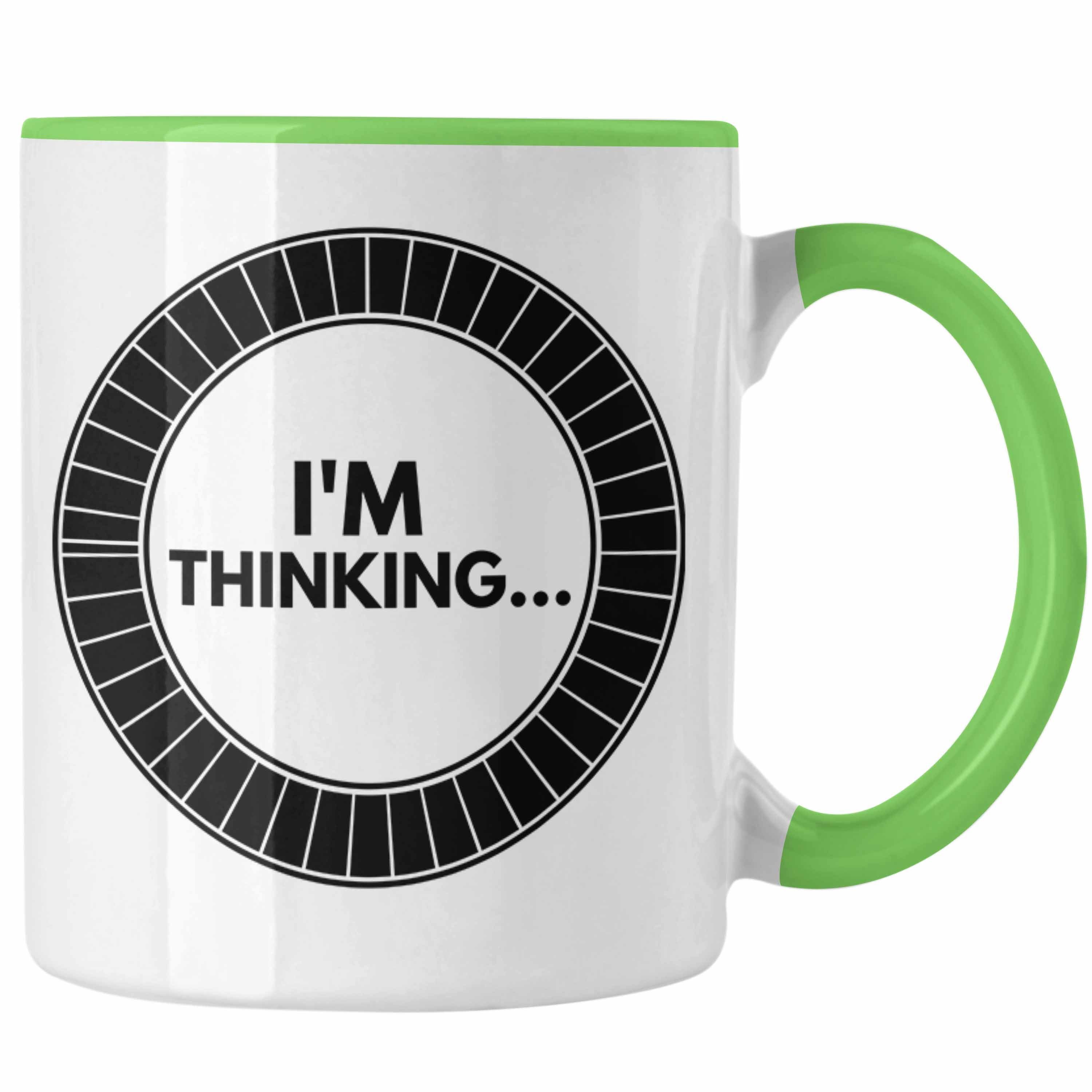 Trendation Tasse Gamer Grün Gamergirl Tasse Geschenk Geschenkidee - Trendation Zocker Thinkin Gamer I'm Lustige Geburtstag