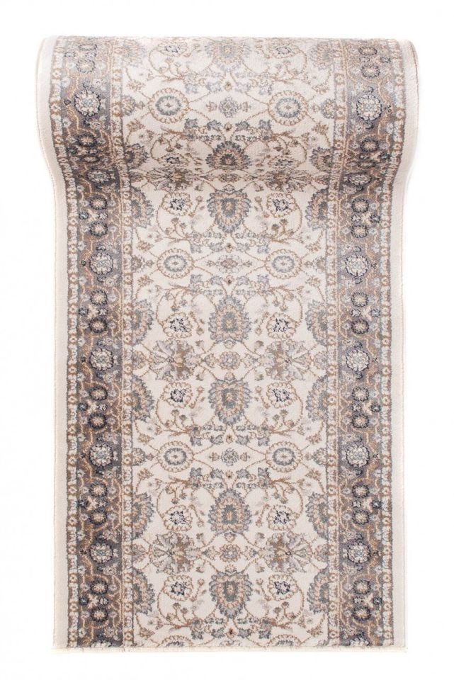 Mazovia Läufer Klassisch Bordüre Beige Creme Flur, Schlafzimmer, Diele, Fußbodenheizung