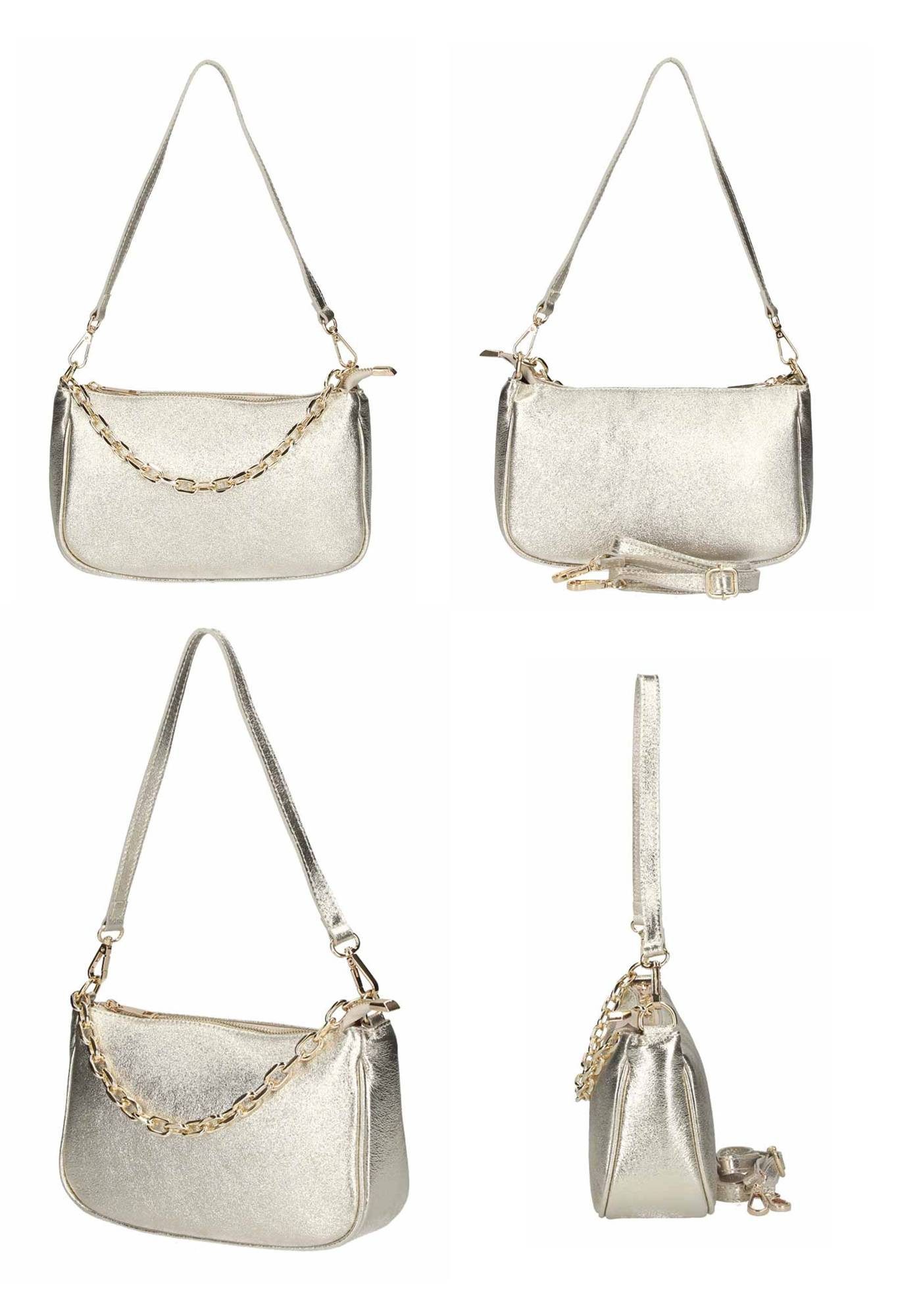 ITALYSHOP24 Schultertasche Made in Italy DAMEN LEDER TASCHE Pochette mit Ke günstig online kaufen