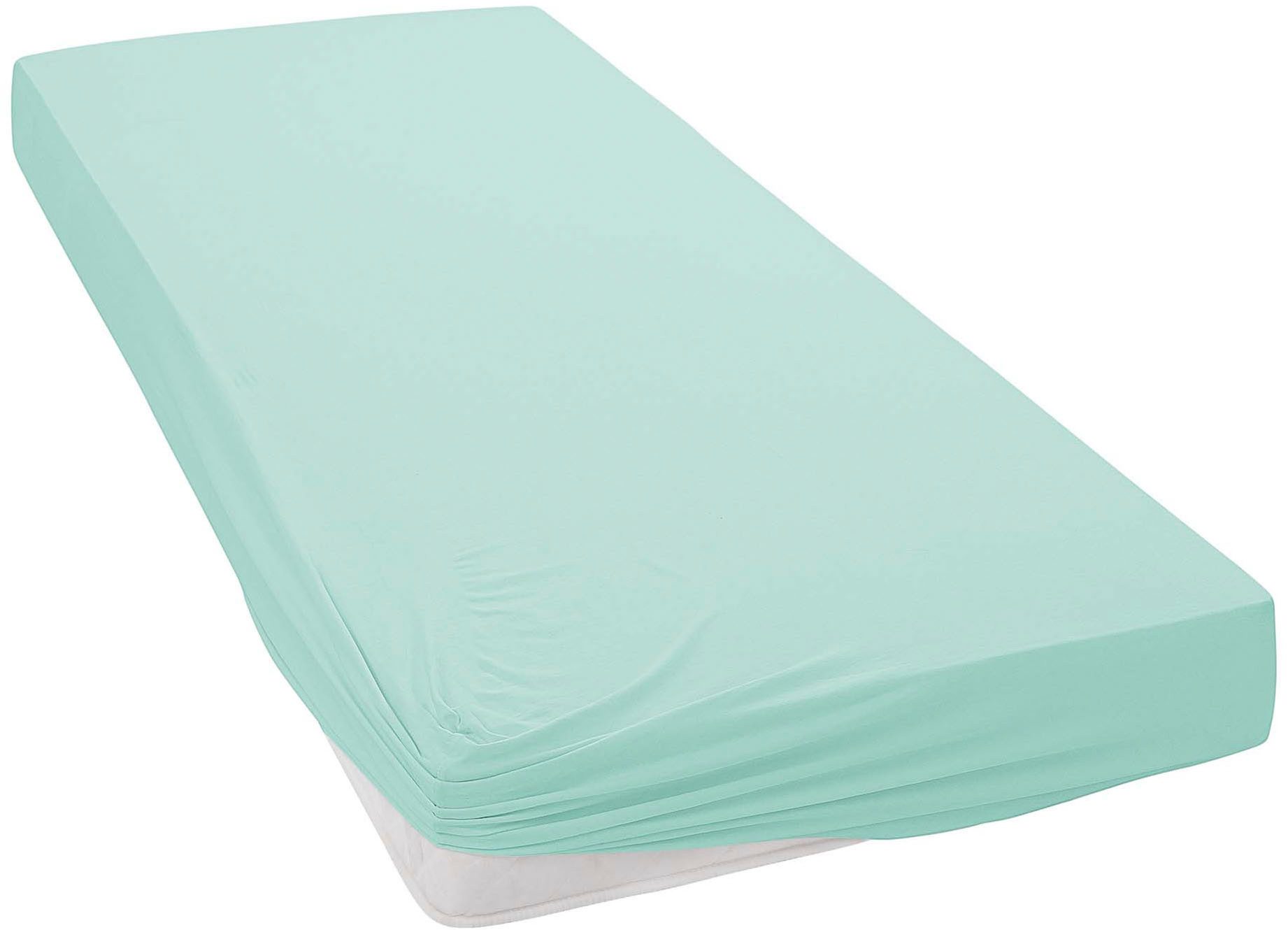 Janine Spannbettlaken ELASTIC 5002, Jersey-Elasthan, Gummizug: rundum, (1 Stück), für Matratzen bis 35 cm Höhe, 95% Baumwolle, hochwertig, langlebig