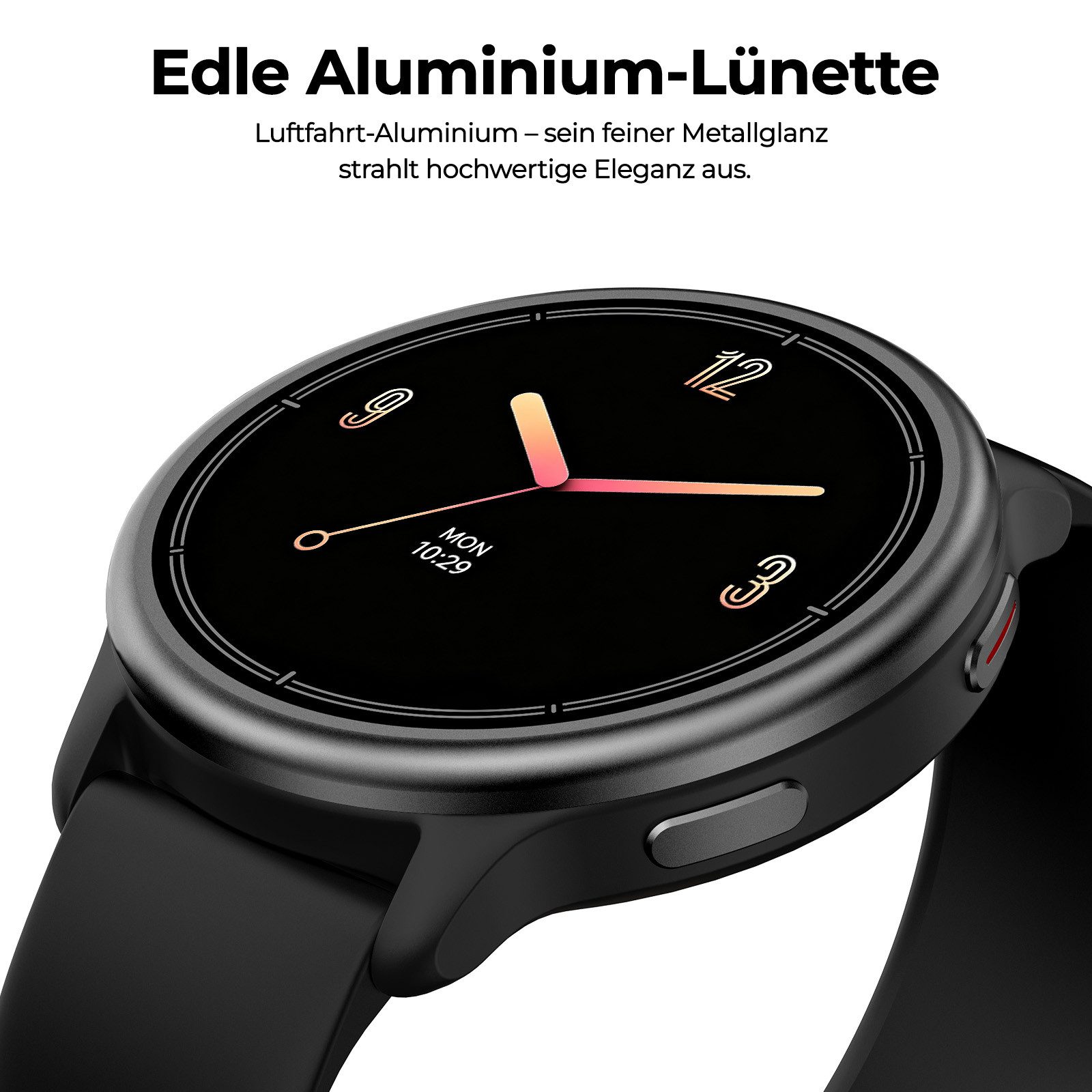 Sytifro DR09 Smartwatch Damen, 1,27″ AMOLED HD Display, 34g ultraleicht Smartwatch (1,27 Zoll cm) Fitness Tracker Uhr mit Bluetooth Anrufe, 100+ Sportmodi Sportuhr, Fitnessuhr mit Puls, SpO₂, Schlaf & Stress, 5–10 Tage Akku, 2 Jahre Garantie, verfügbar fü