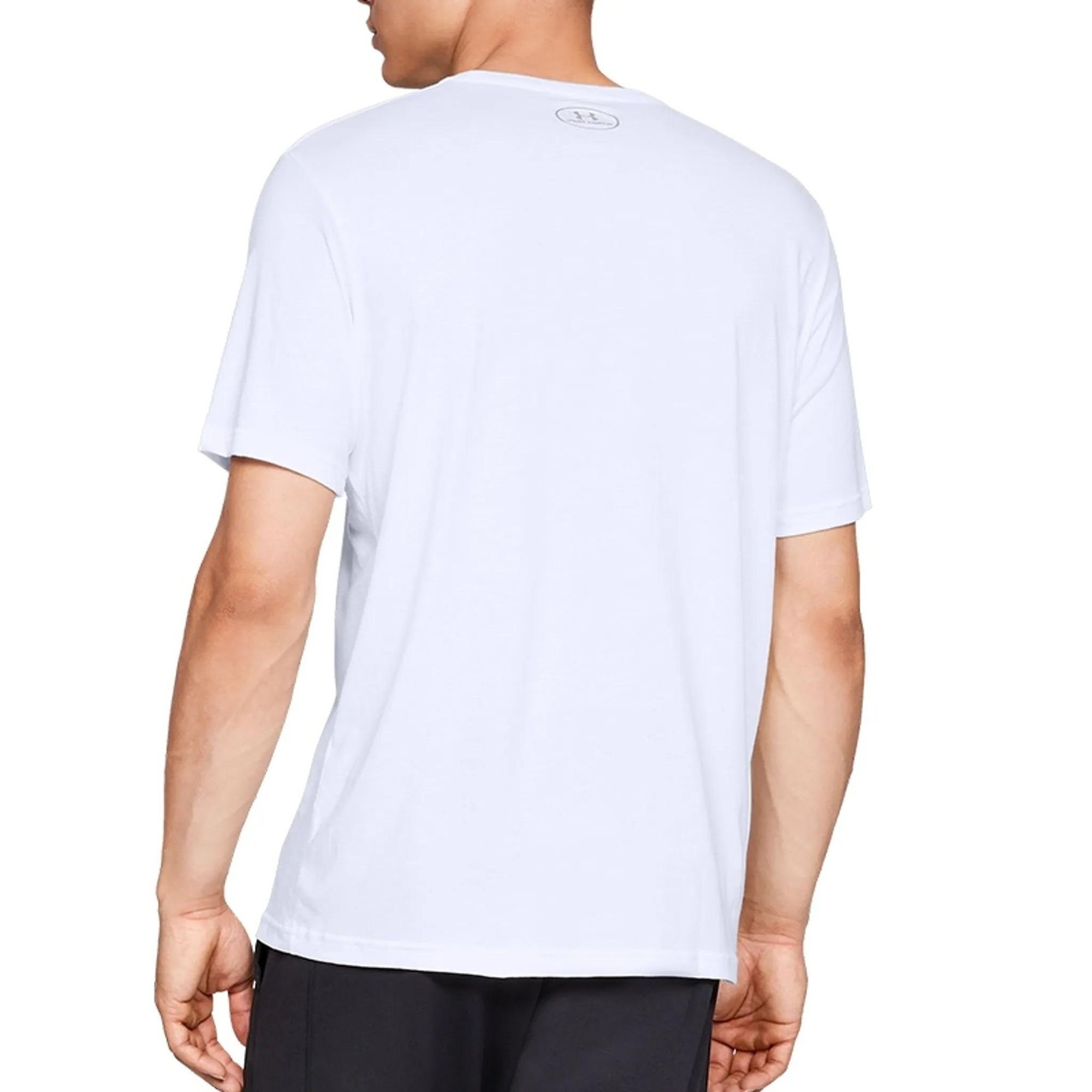 Herren UA T-Shirt Wordmark Armour® Team Under Issue Kurzarm-Oberteil Weiß