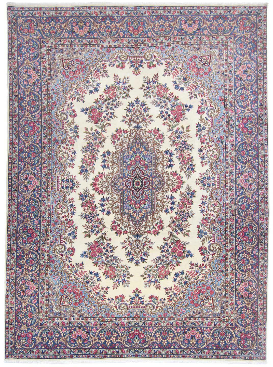 Wollteppich Rafsanjan Medaillon Beige 350 x 258 cm, morgenland, rechteckig, Höhe: 10 mm, Unikat mit Zertifikat