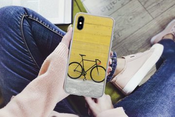 MuchoWow Handyhülle Ein Rennrad vor einem industriellen Hintergrund, Handyhülle Apple iPhone Xs Max, Smartphone-Bumper, Print, Handy
