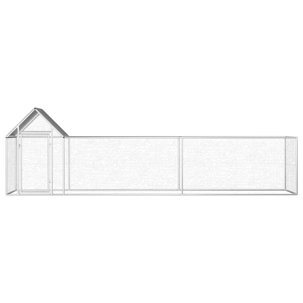 vidaXL Hühnerstall, Hühnerkäfig 5x1x1,5 m Verzinkter Stahl