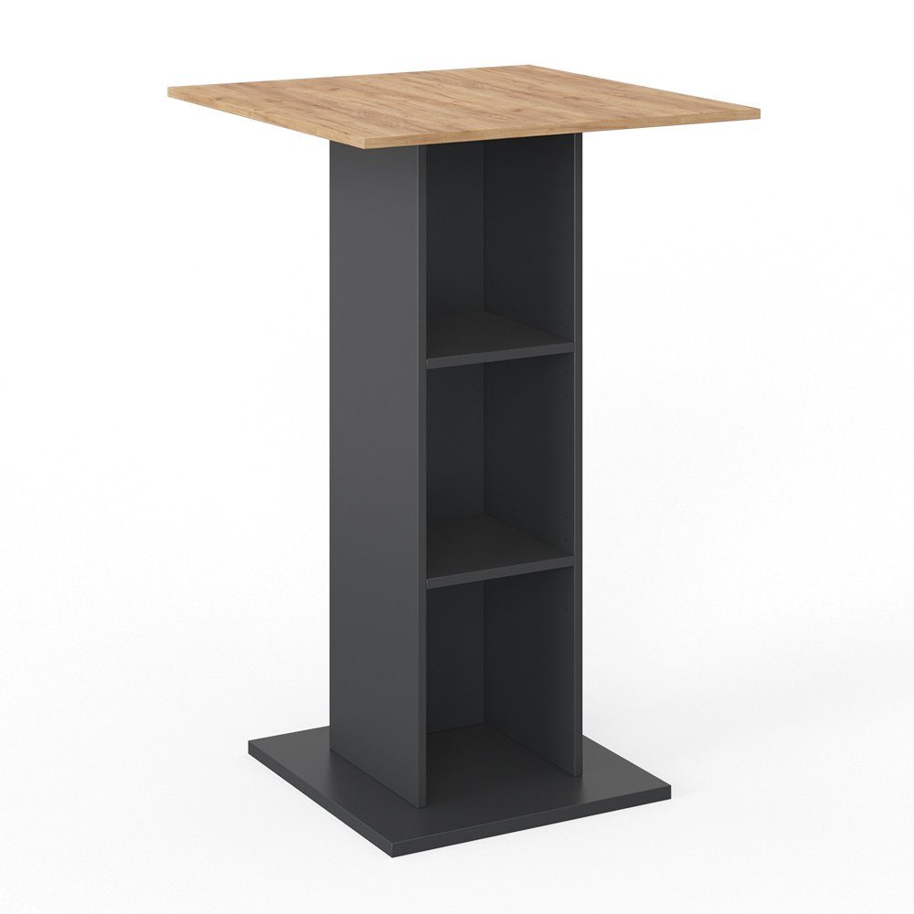 Vicco Bartisch Rodeo, Anthrazit/Goldkraft Eiche, 70 günstig online kaufen