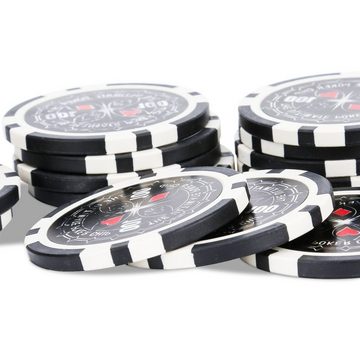 Clanmacy Spiel, Pokerchips Button Alu Koffer Jetons Pokerset Pokerkoffer 300/500 Chips