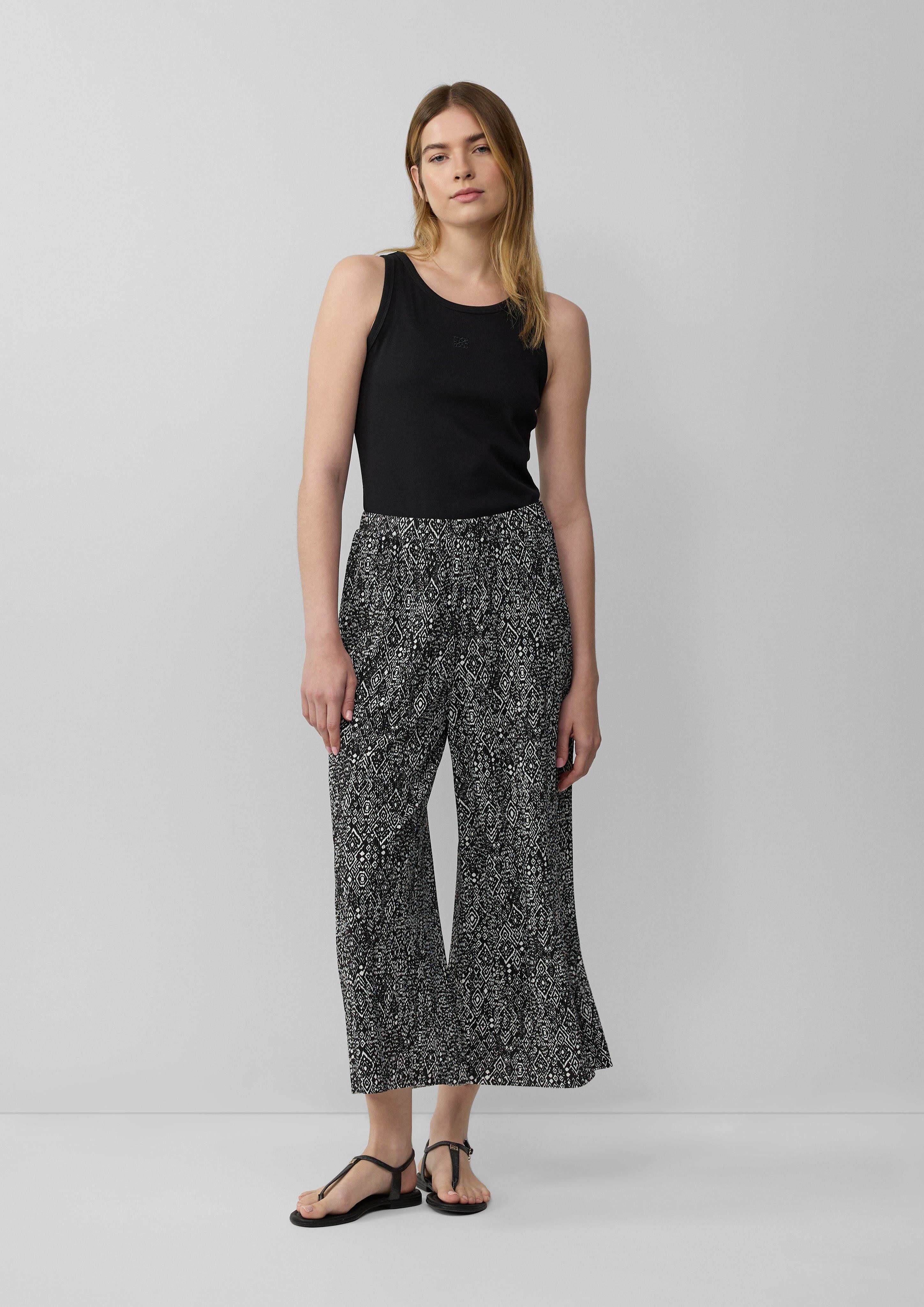 s.Oliver 7/8-Hose Plissierte Culotte aus Jersey günstig online kaufen