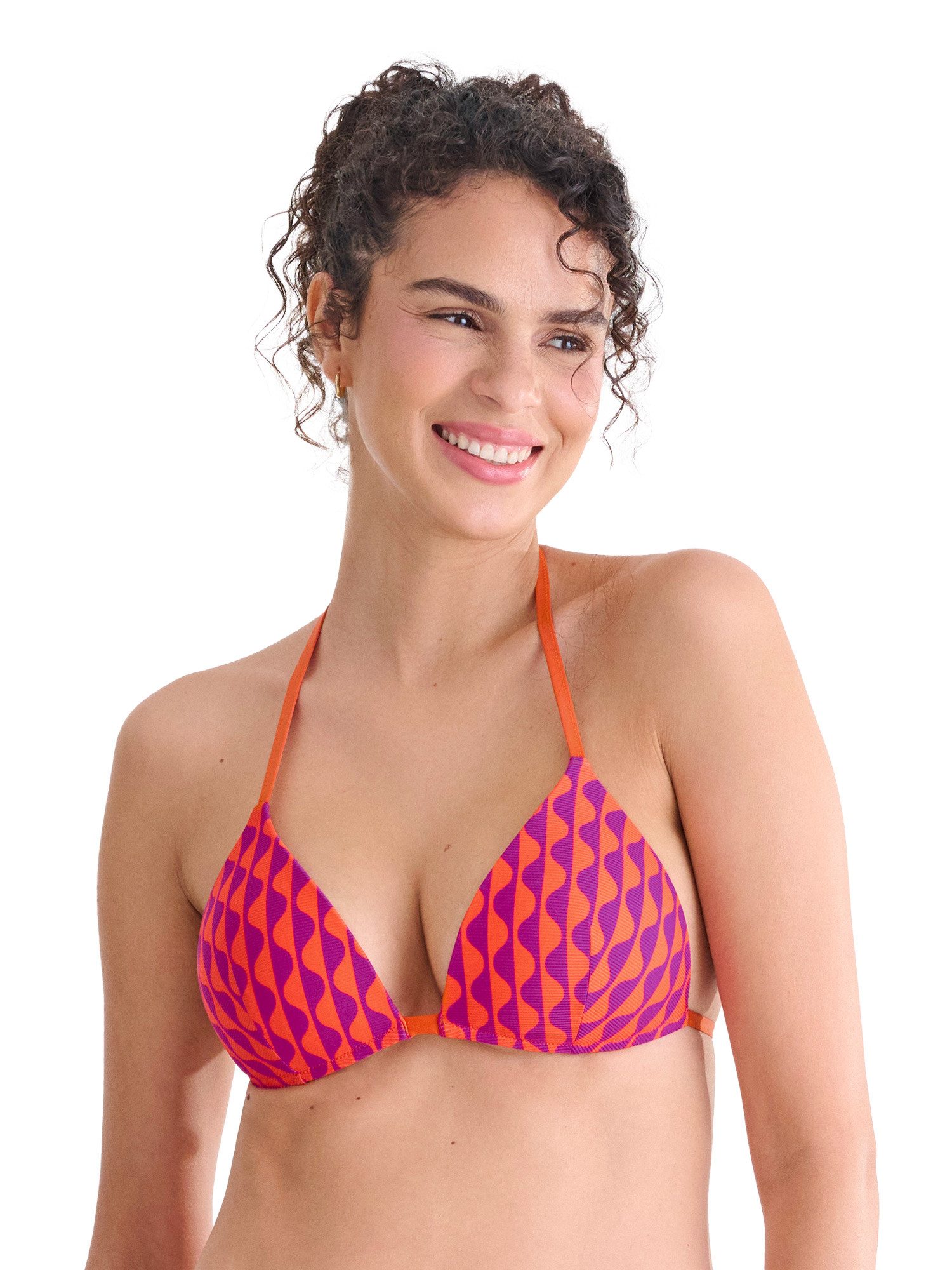 Lisca Balconette-Bikini-Top Push up Bikini-Oberteil Aruba (Stück, 1-St), Triangel Cups mit Push up Cups, grafischer Druck