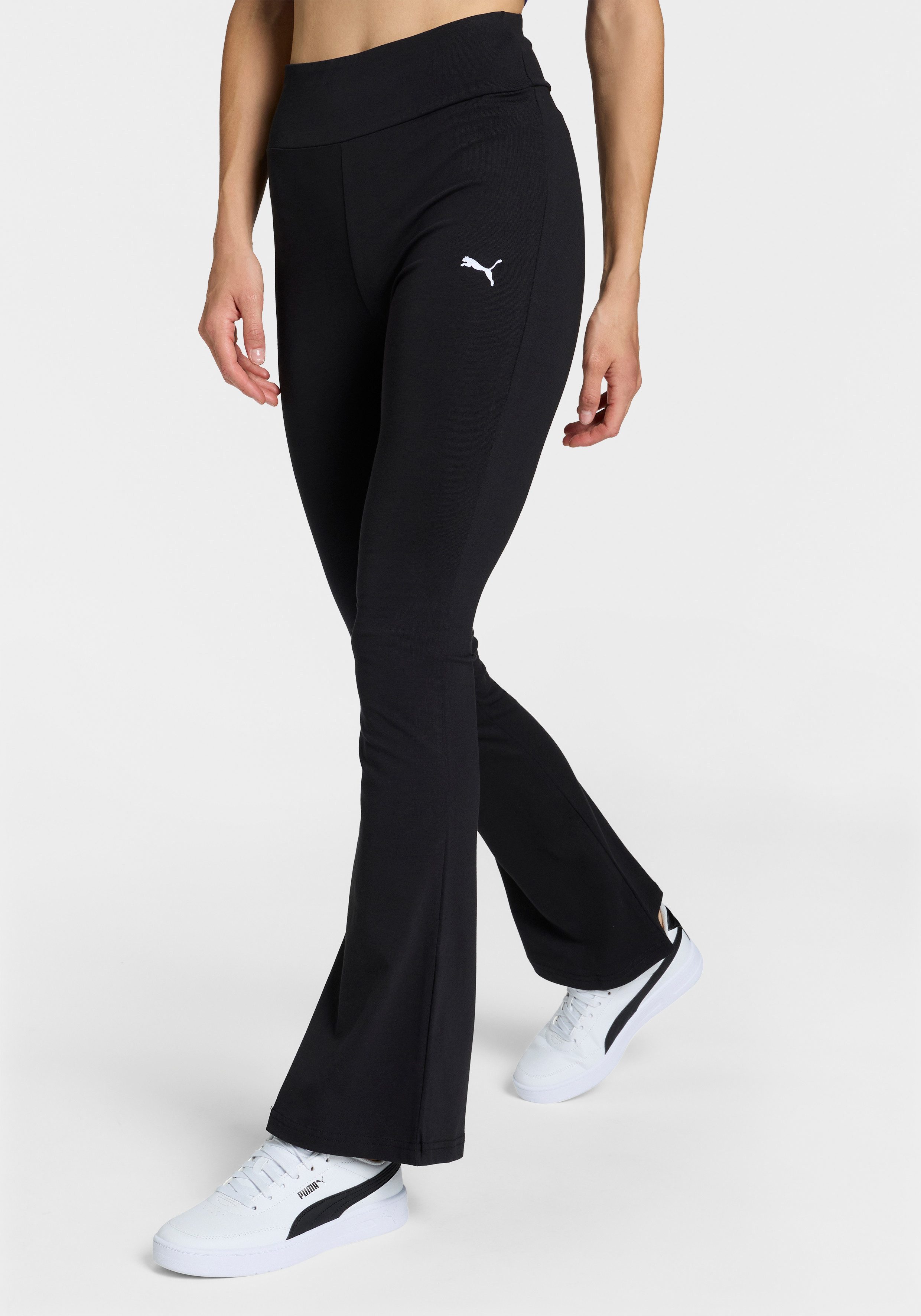 PUMA Leggings ESS HIGH-WAIST FLARED LEGGINGS ausgestellte Leggings, hoher Bund, für Sportmode und Streetwear