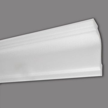 PROVISTON Vliestapete Polystyrol, 45 x 67 x 2000 mm, Weiß, Deckenleiste