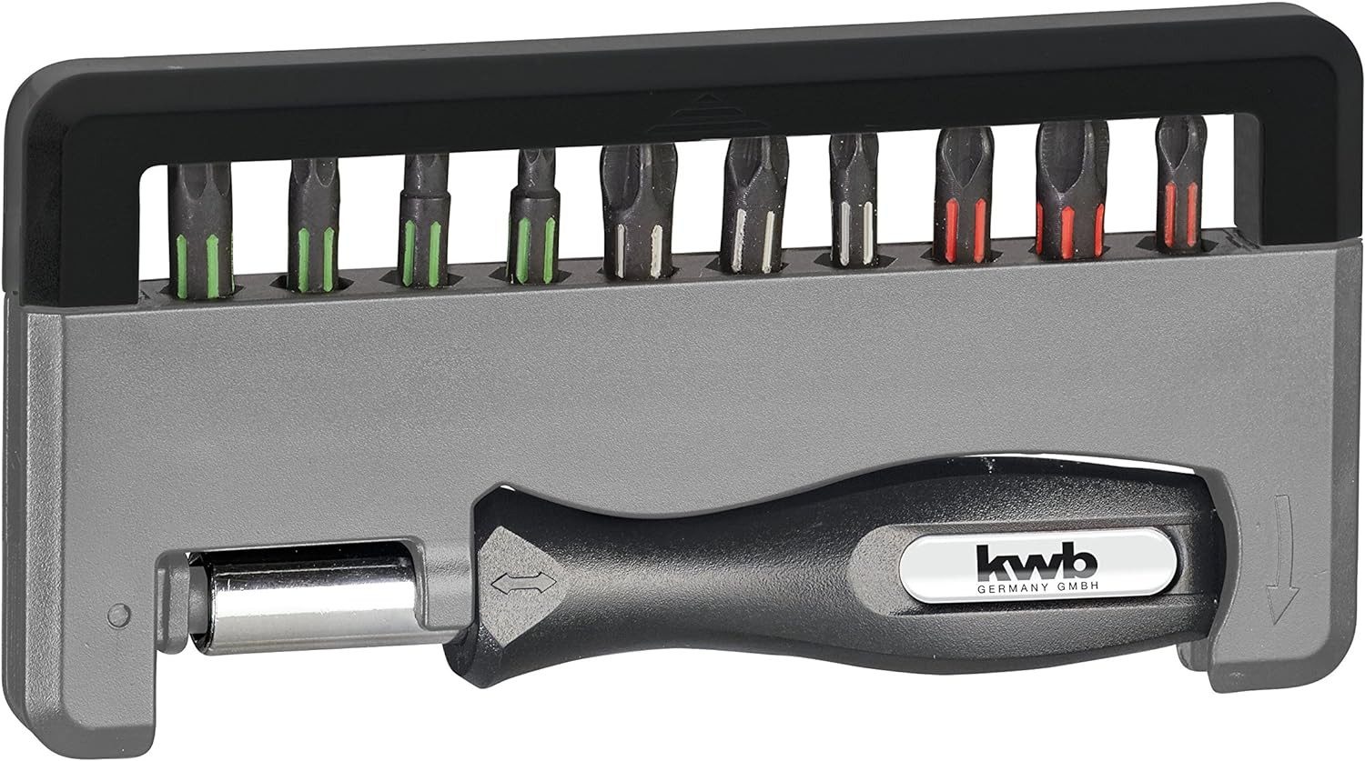 kwb Bit-Set Handy Bitb Torsion PH-PZ-T 12T, 152010 Handy Torsion Bit-Box - 12-tlg. inkl. Bit-Halter und Handgr