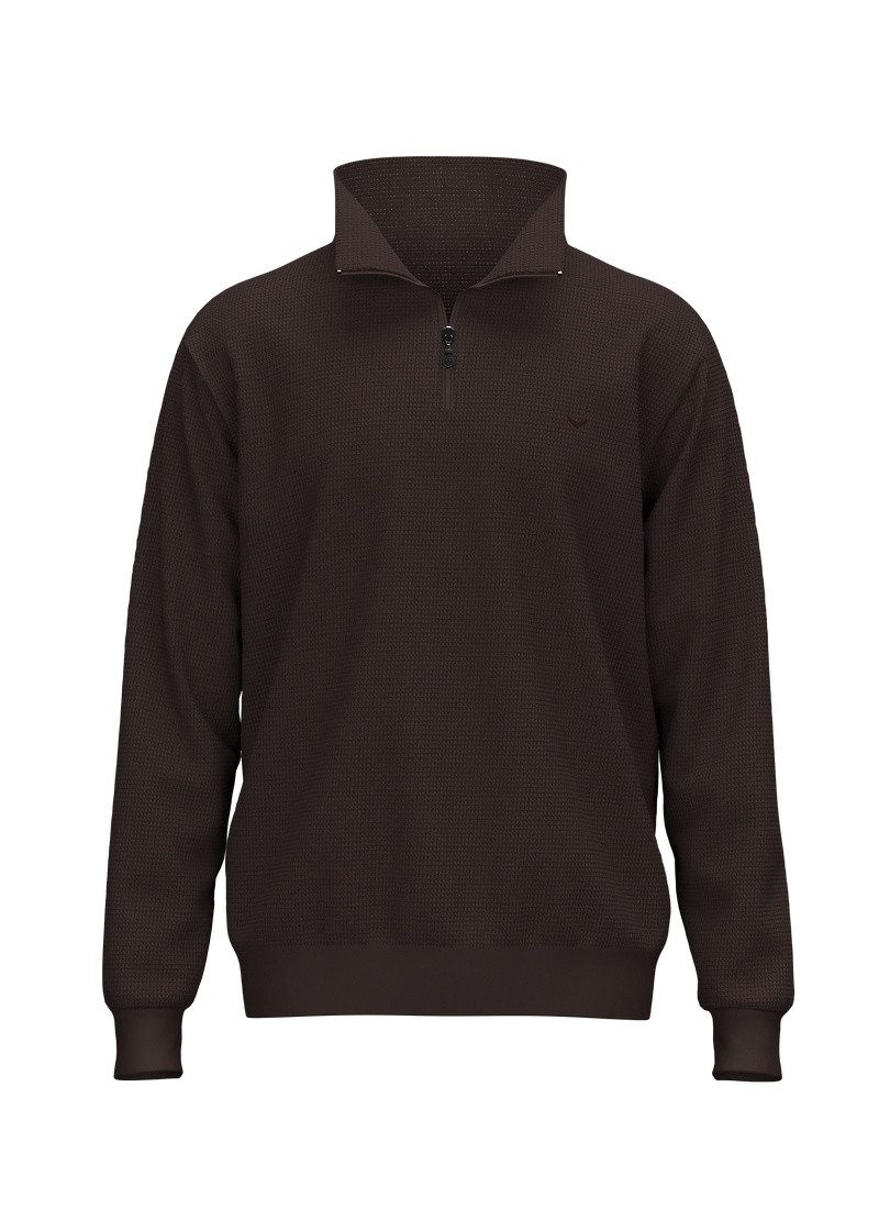 Trigema Sweatshirt TRIGEMA Troyer in Waffeloptik – Bild 2 von 4