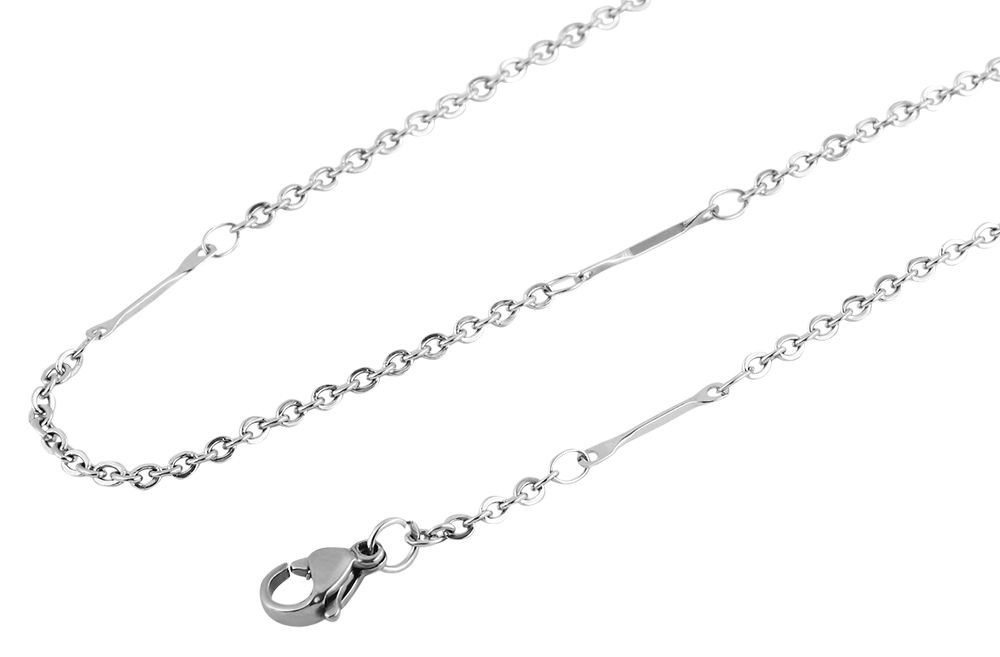 Valentinstagsgeschenk Adelia ́s Kette ohne Anhänger Neuheit 2025 - Damen Edelstahl Ankerkette Halskette Anker, silberfarben