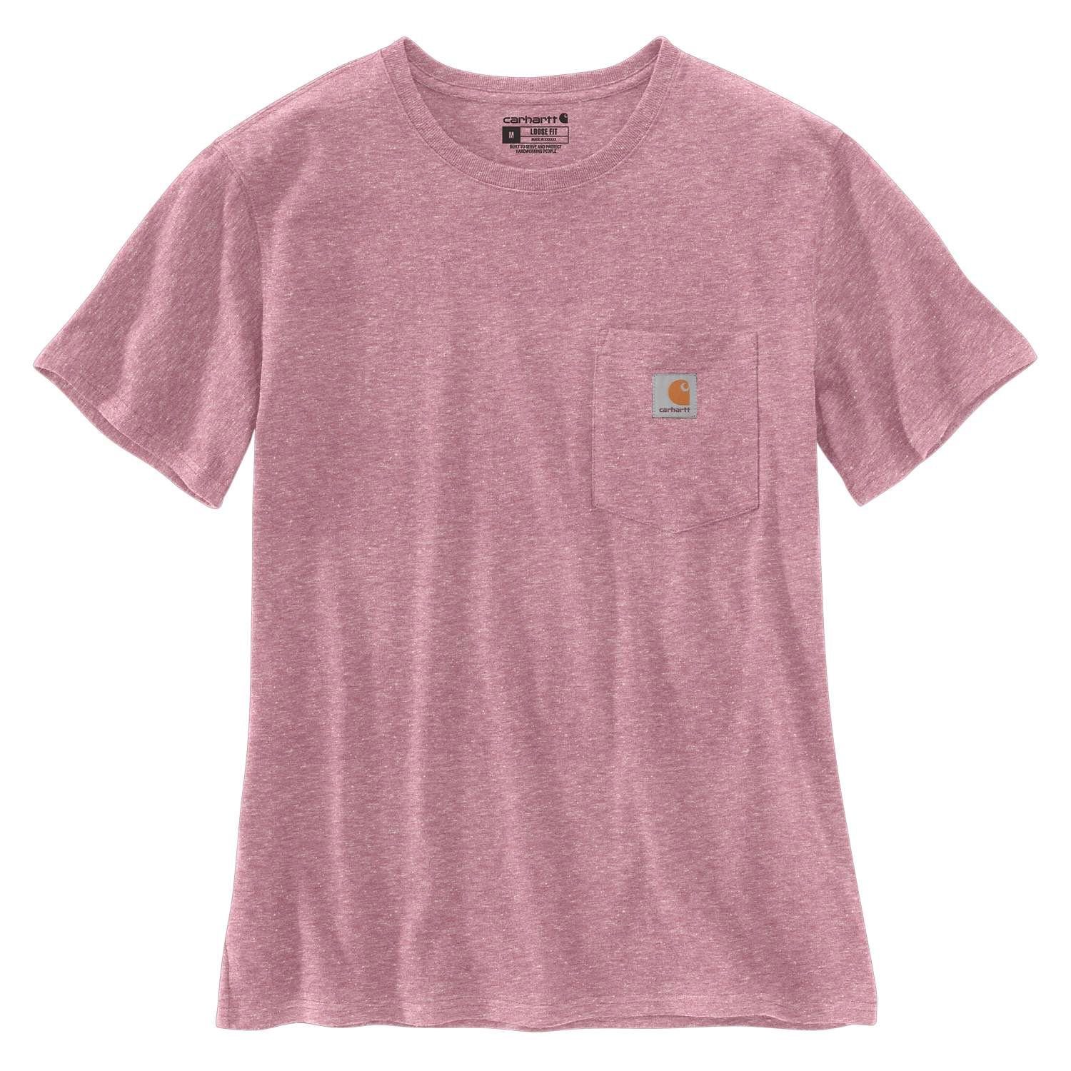 snow Carhartt Fit T-Shirt Heavyweight Carhartt Adult Loose Damen T-Shirt Short-Sleeve Pocket foxglove heather