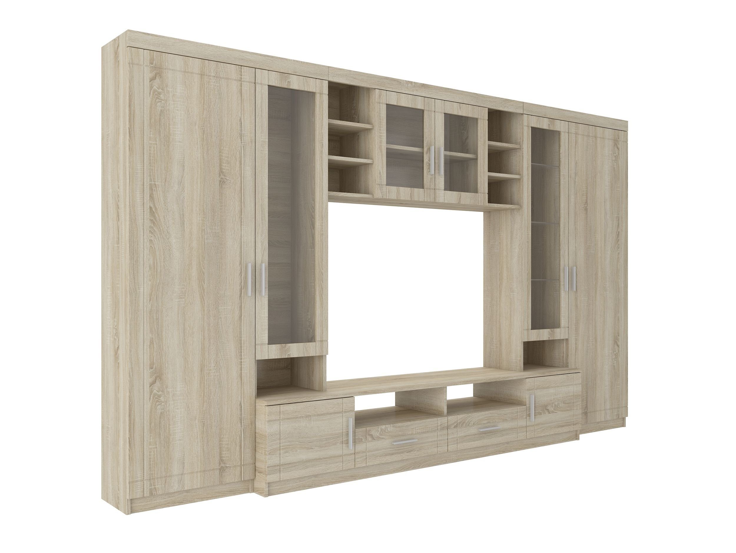 Küchen-Preisbombe Wohnwand Paris Schrankwand Anbauwand Wohnzimmer Sonoma Ei günstig online kaufen