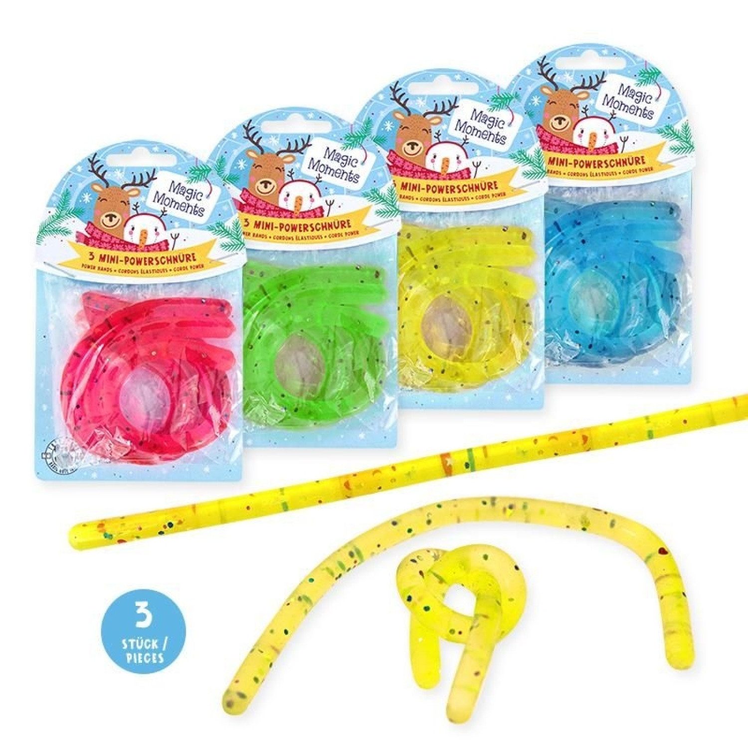 Trendhaus Lernspielzeug 4er Pack Magic Moments MINI-POWERSCHNÜRE Mitbringsel Kindergeburtstag
