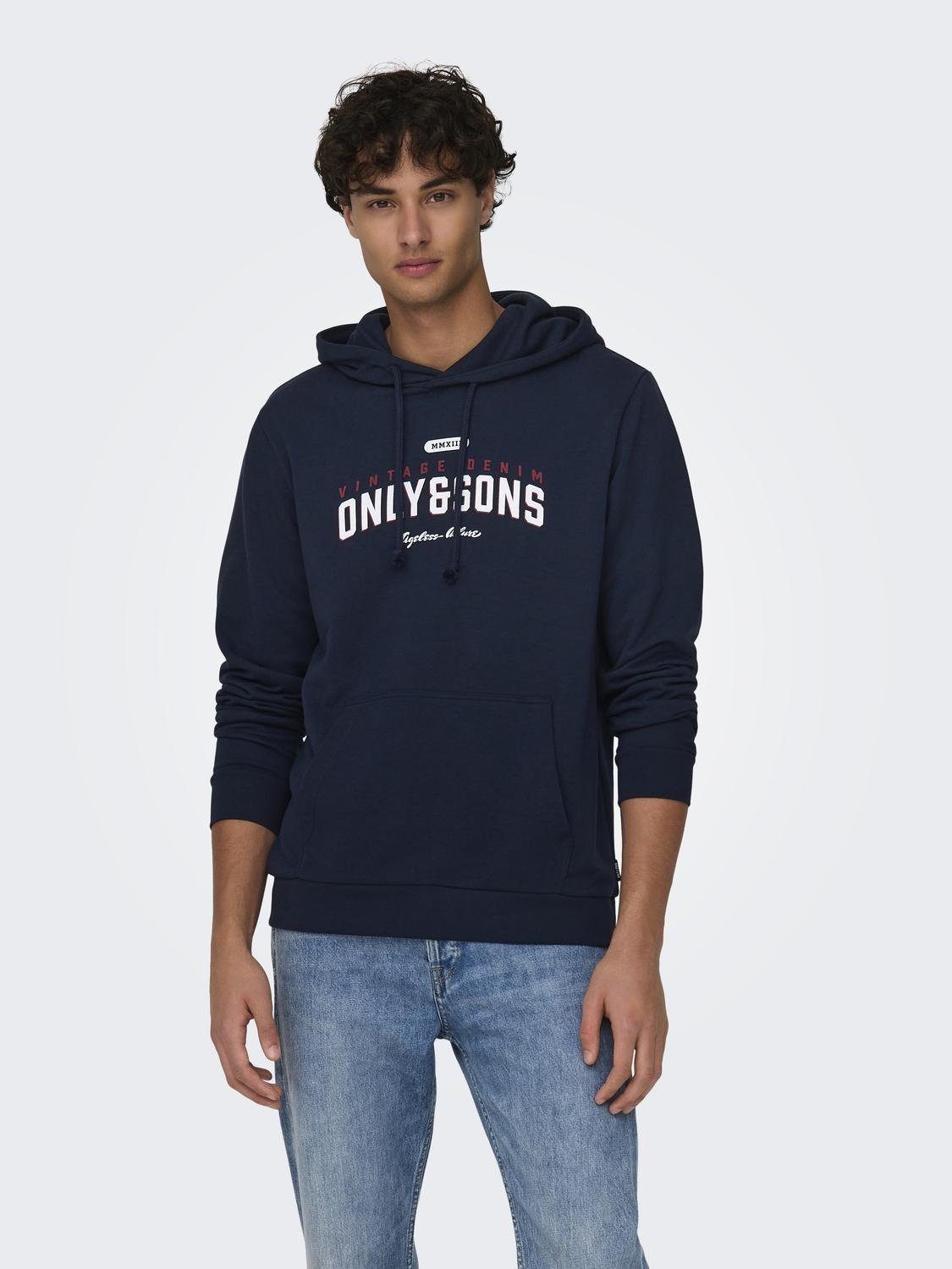 ONLY & SONS Kapuzensweatshirt ONSLENNY REG VINTAGE PRINT HOOD SWEAT