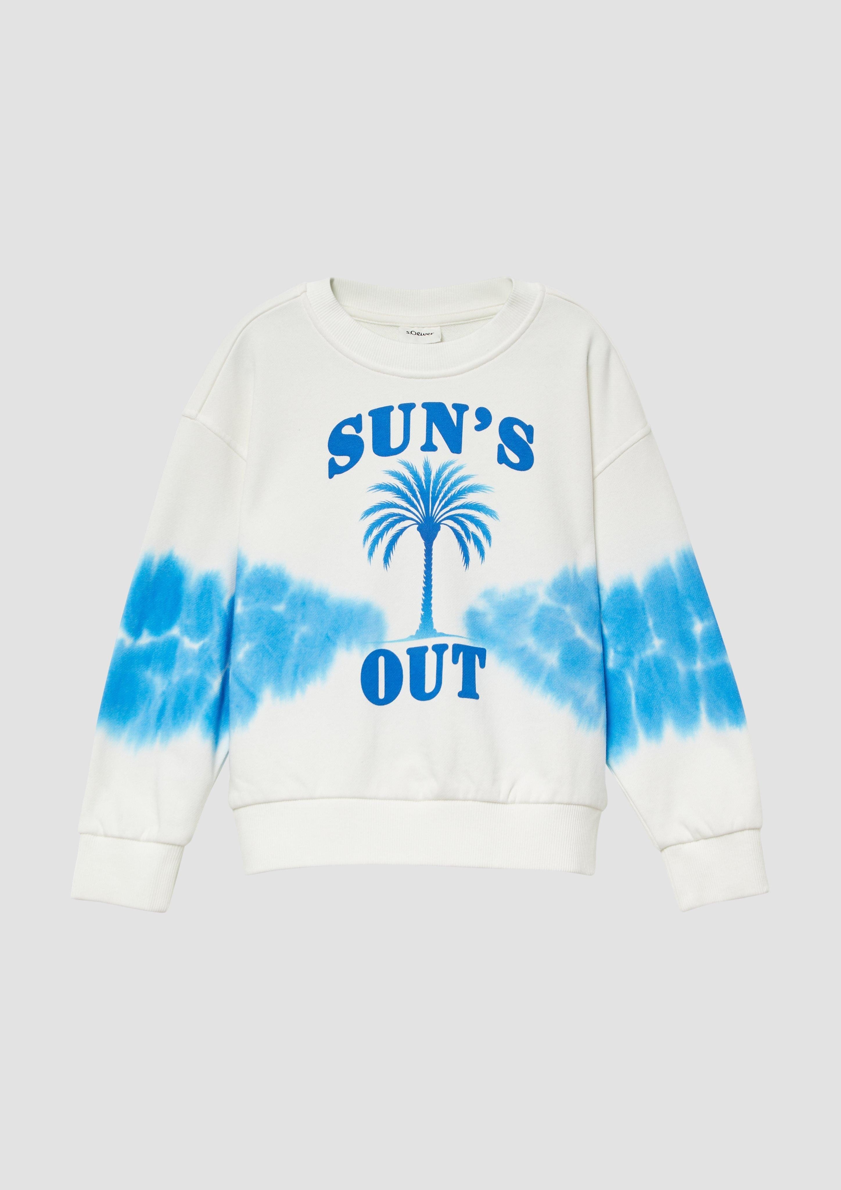 Sweatshirt Oversized-Sweatshirt mit Batik-Effekt