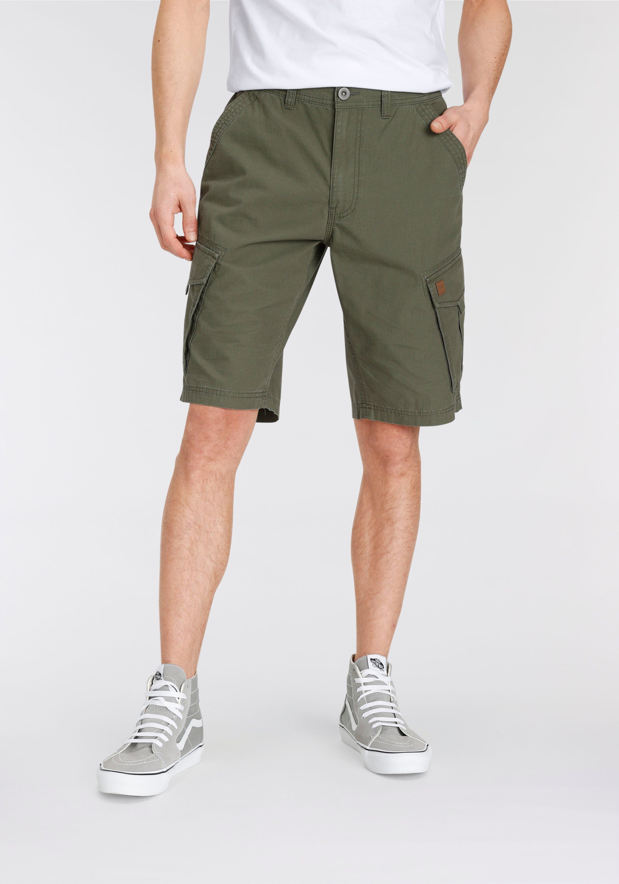 AJC Cargoshorts aus strukturiertem Web khaki